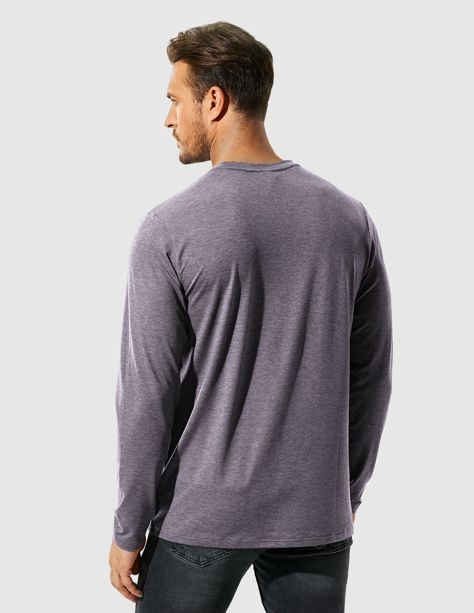 MIER Men’s Buttery Soft Long Sleeve Athletic Crew Neck Tee Men's Shirt