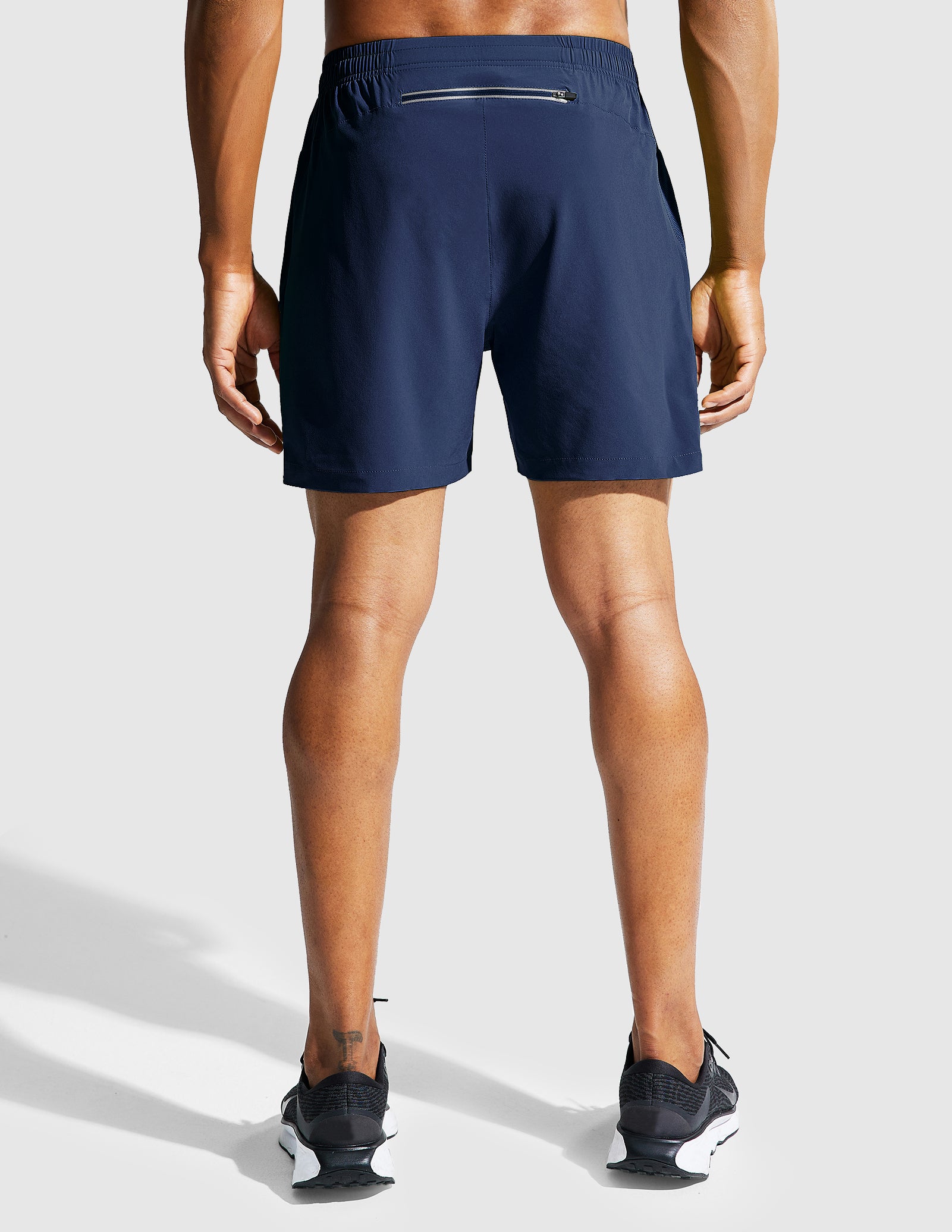 MIER Men's 5 Inch Running Shorts with Zipper Pockets Men's Shorts