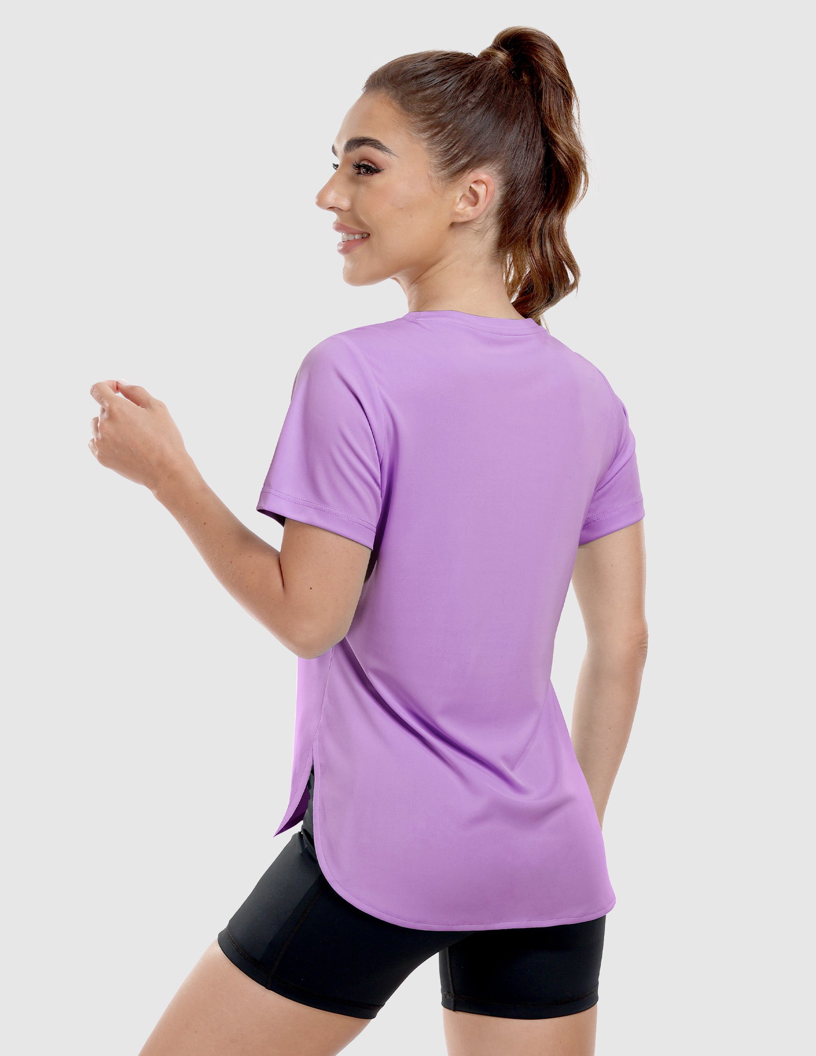 MIER Women's Lightweight Crew Neck Workout Shirt – UPF 50+ Sun Protection Women Active Shirt