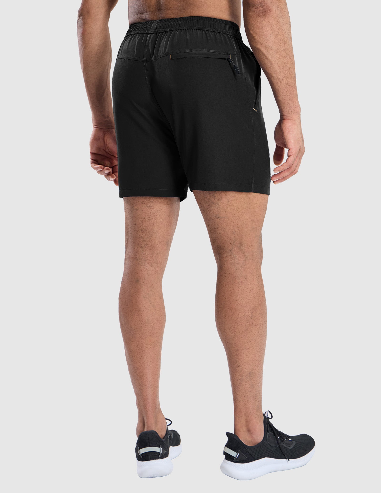 MIER Men's 5 Inch Dry Fit Running Shorts with Zipper Pockets Men's Shorts