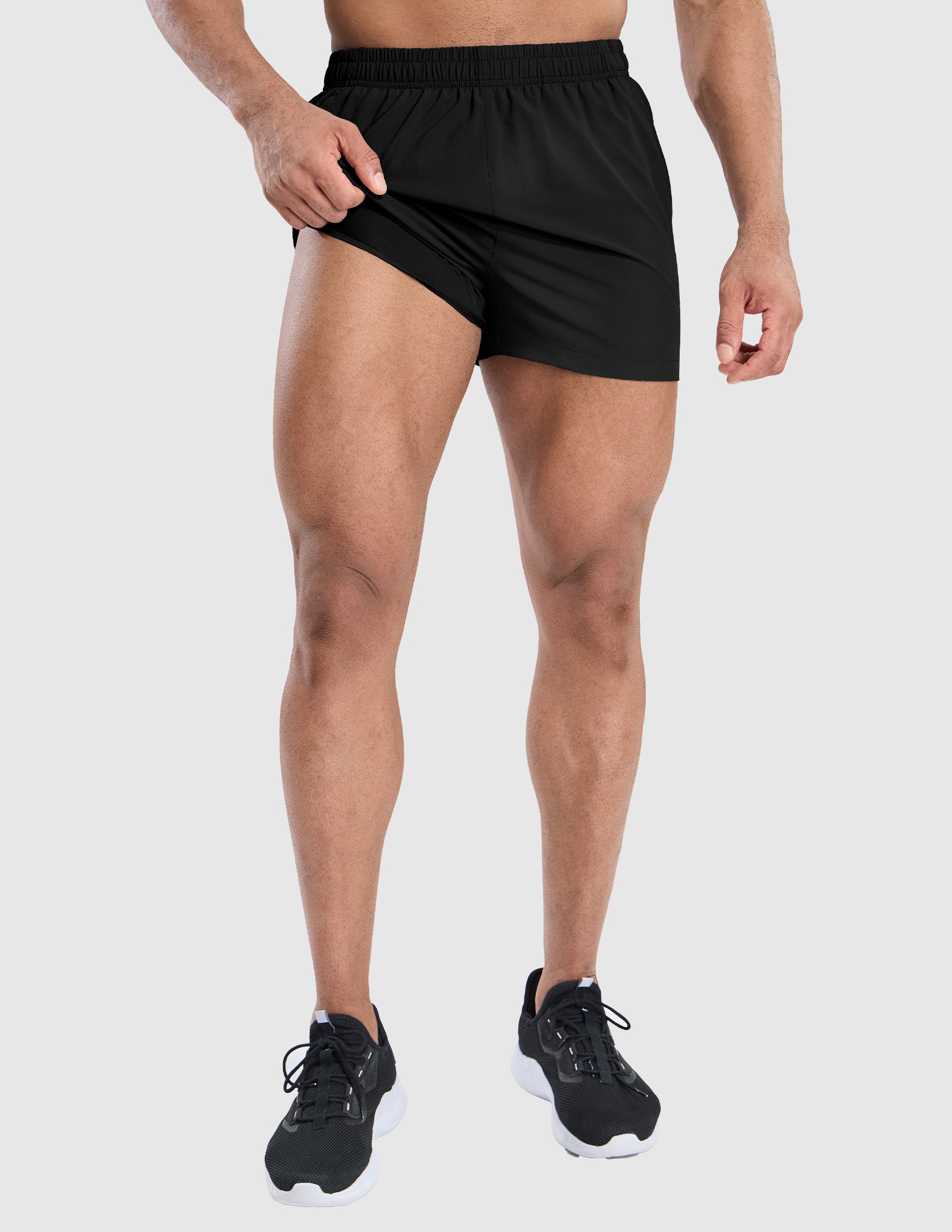 MIER Men's 3 Inch Running Shorts with Liner and Pockets Men's Shorts