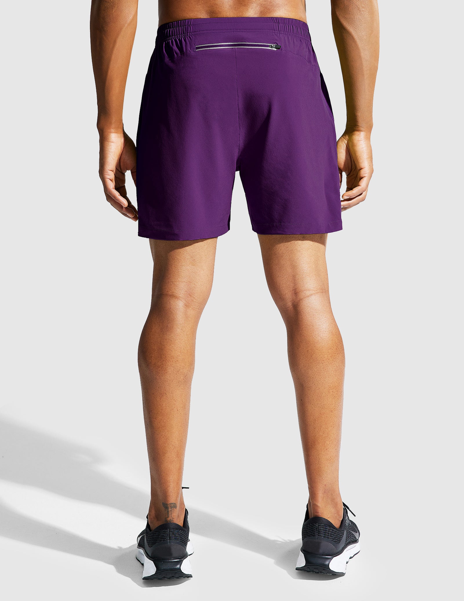 MIER Men's 5 Inch Running Shorts with Zipper Pockets Men's Shorts