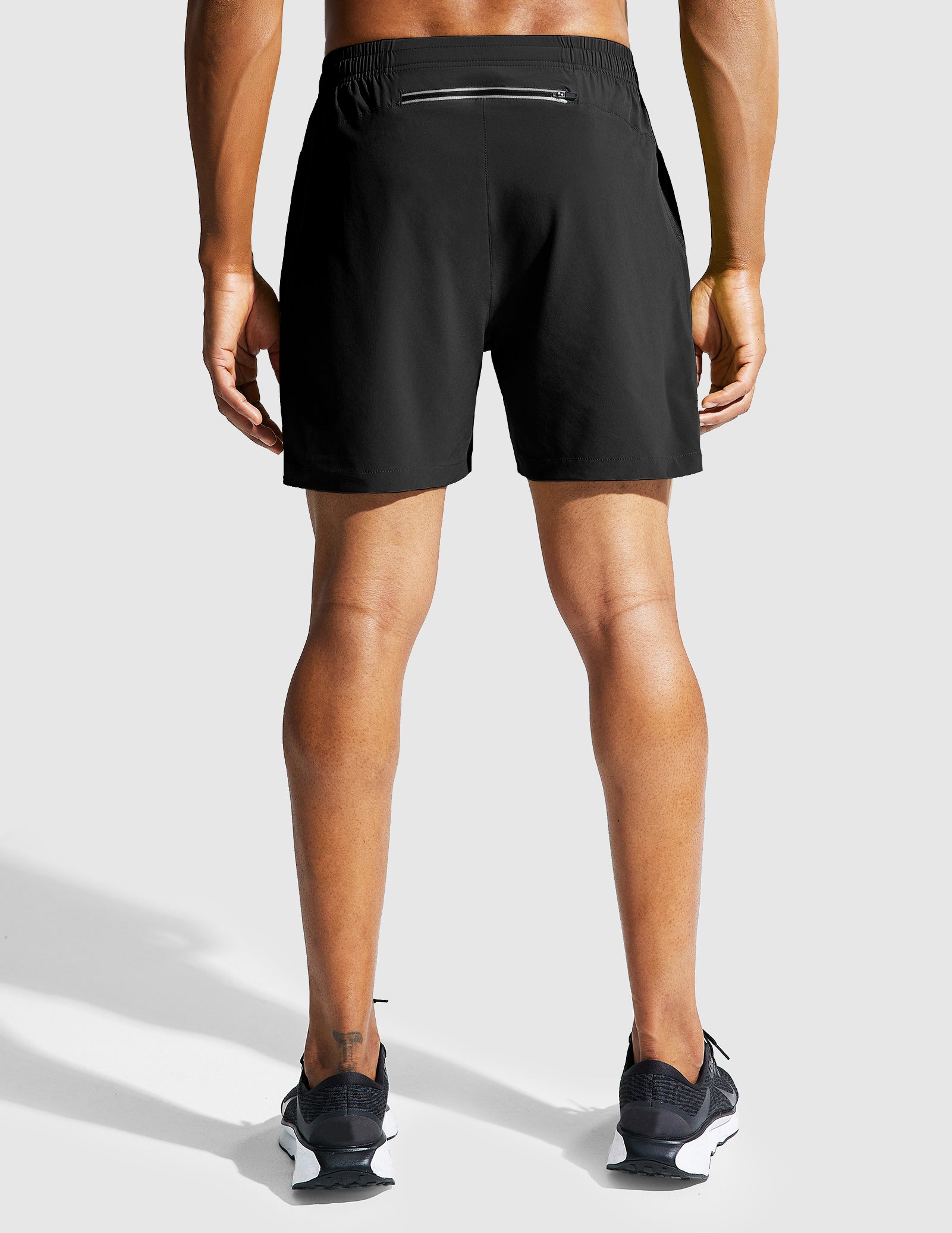 MIER Men‘s 5 Inch Running Shorts with Zipper Pockets Men's Shorts