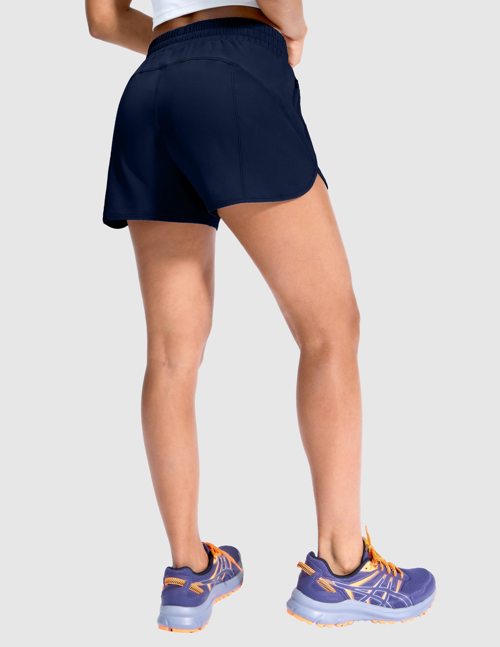 MIER Women’s 3” Gym Running Shorts Quick Dry with Mesh Liner & Zipper Pockets Women Shorts