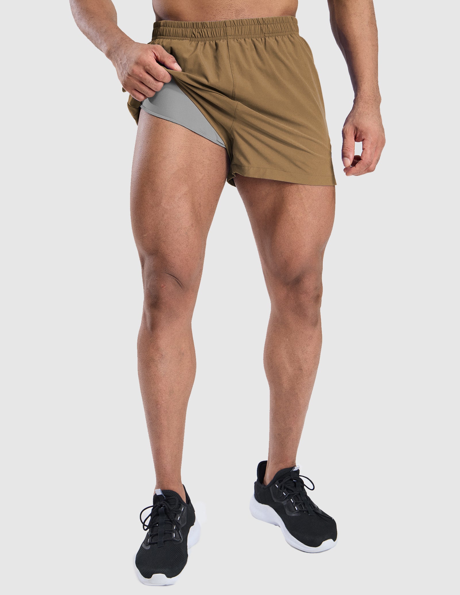 MIER Men's 3 Inch Running Shorts with Liner and Pockets Men's Shorts