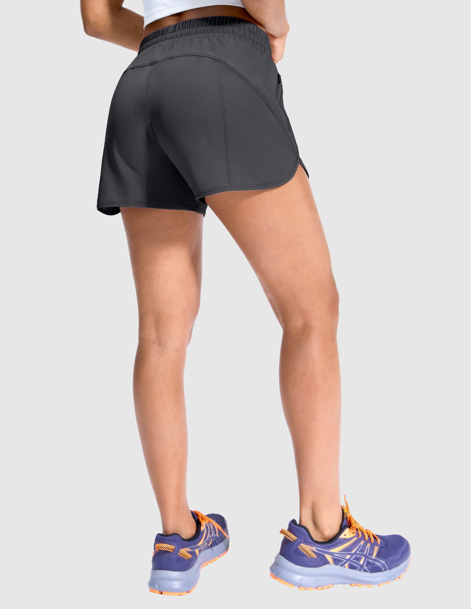 MIER Women’s 3” Gym Running Shorts Quick Dry with Mesh Liner & Zipper Pockets Women Shorts