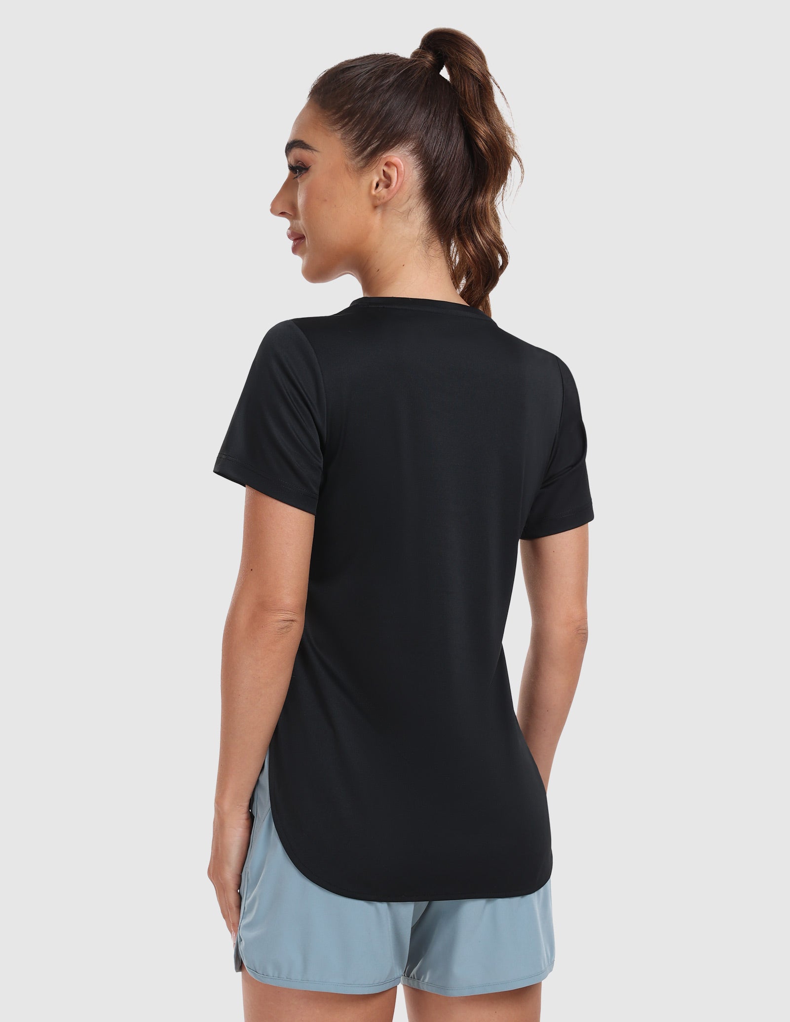 MIER Women's Lightweight Crew Neck Workout Shirt – UPF 50+ Sun Protection Women Active Shirt