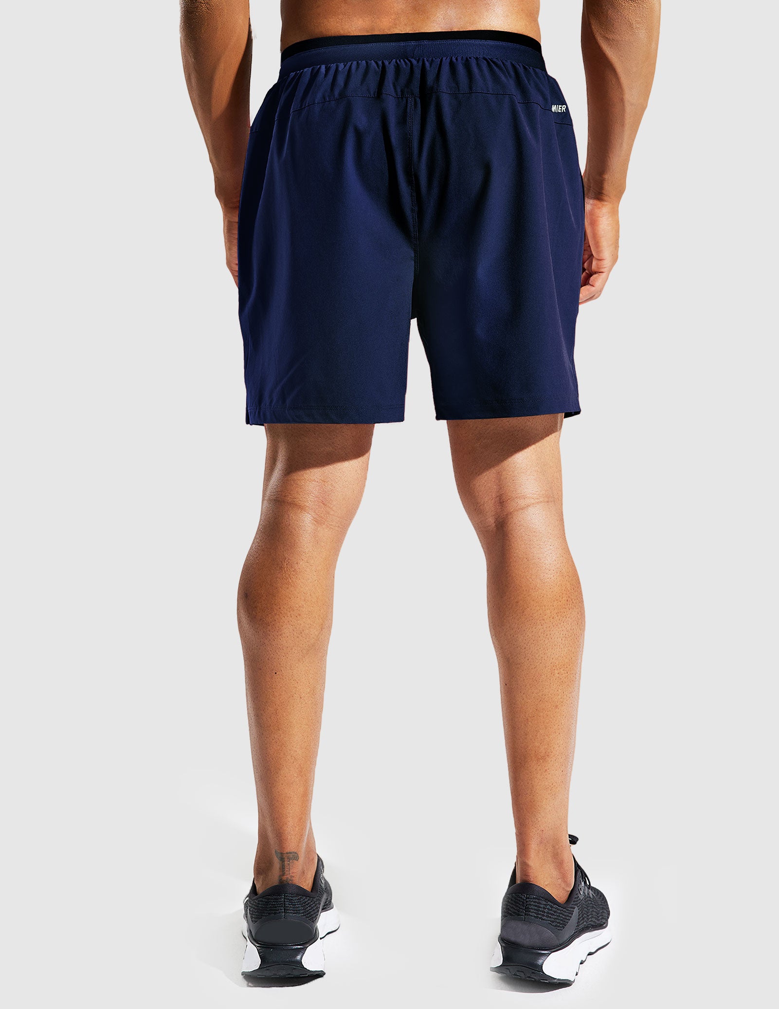 MIER Men's 2 in 1 Running Shorts with Liner 5 Inch Men's Shorts