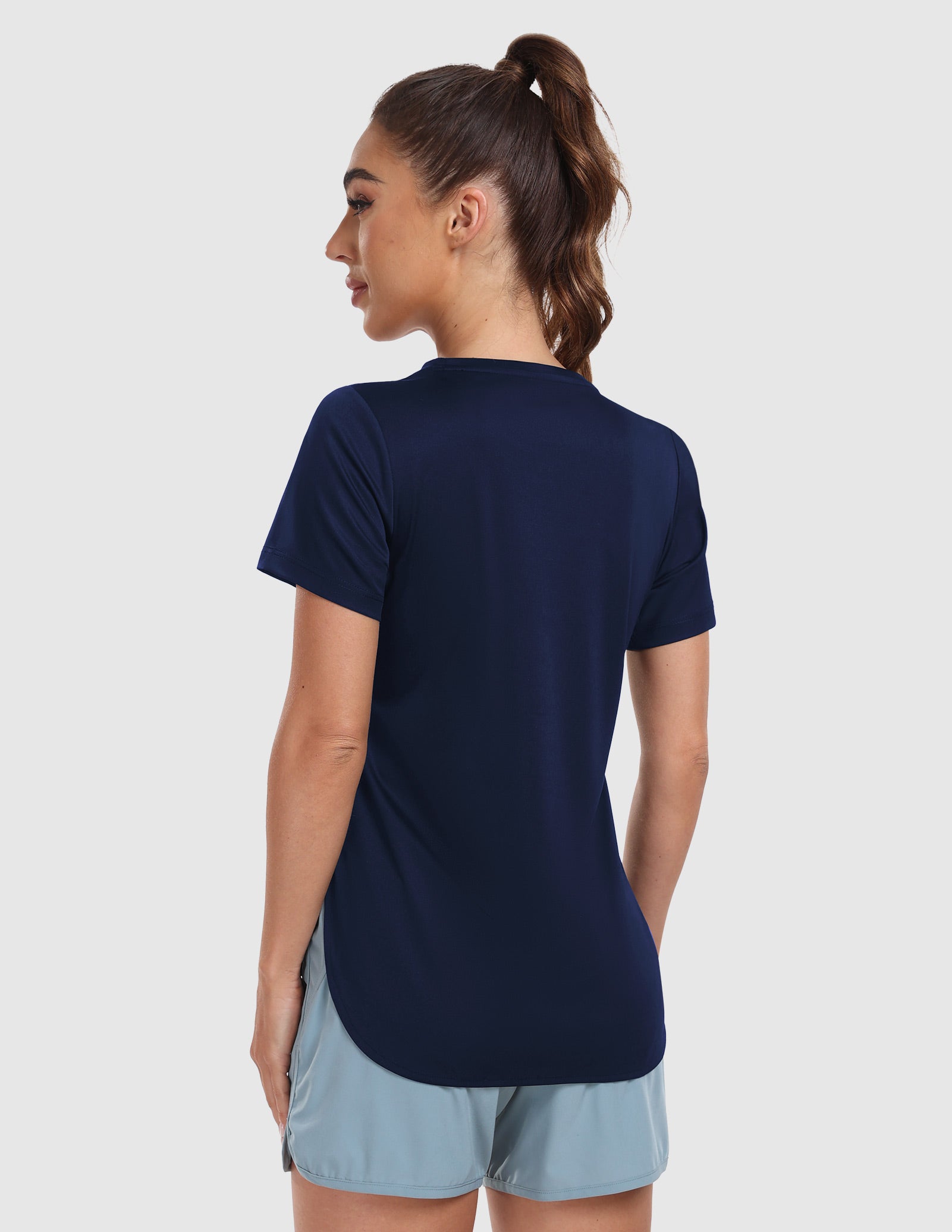 MIER Women's Lightweight Crew Neck Workout Shirt – UPF 50+ Sun Protection Women Active Shirt