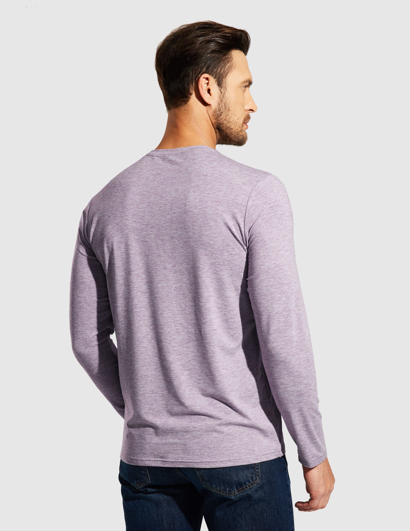MIER Men’s Buttery Soft Long Sleeve Athletic Crew Neck Tee Men's Shirt
