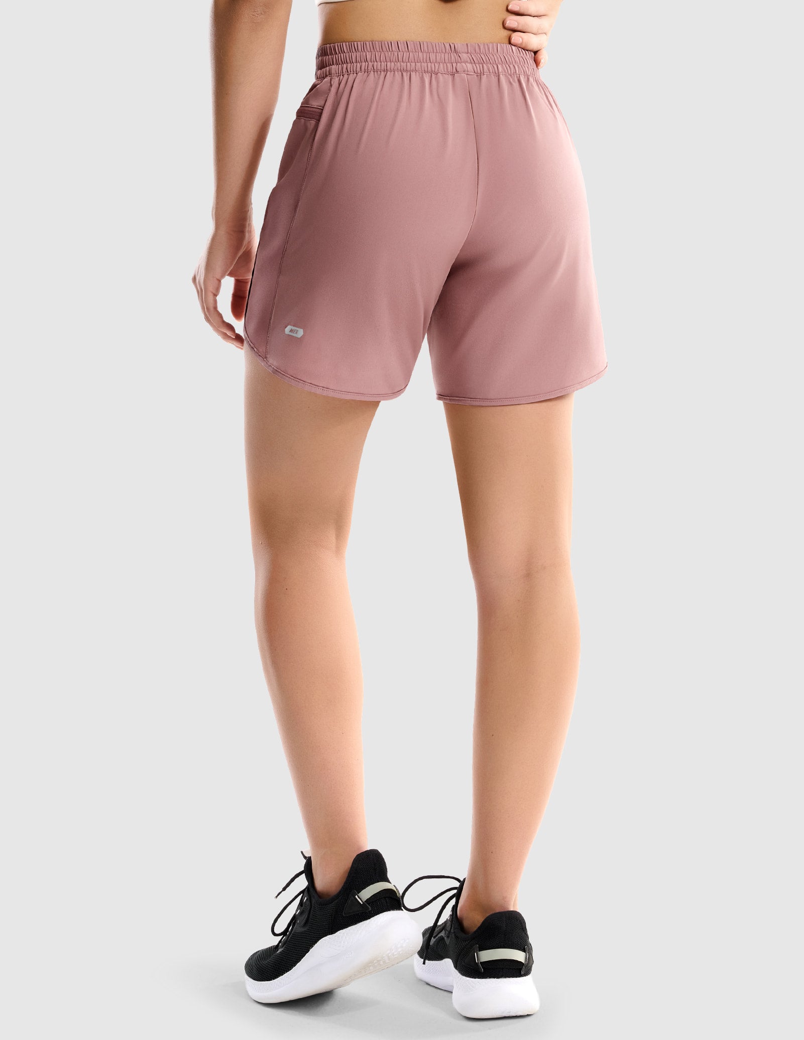 MIER Women’s Running Shorts with Phone Pocket 4” Quick Dry Women Shorts