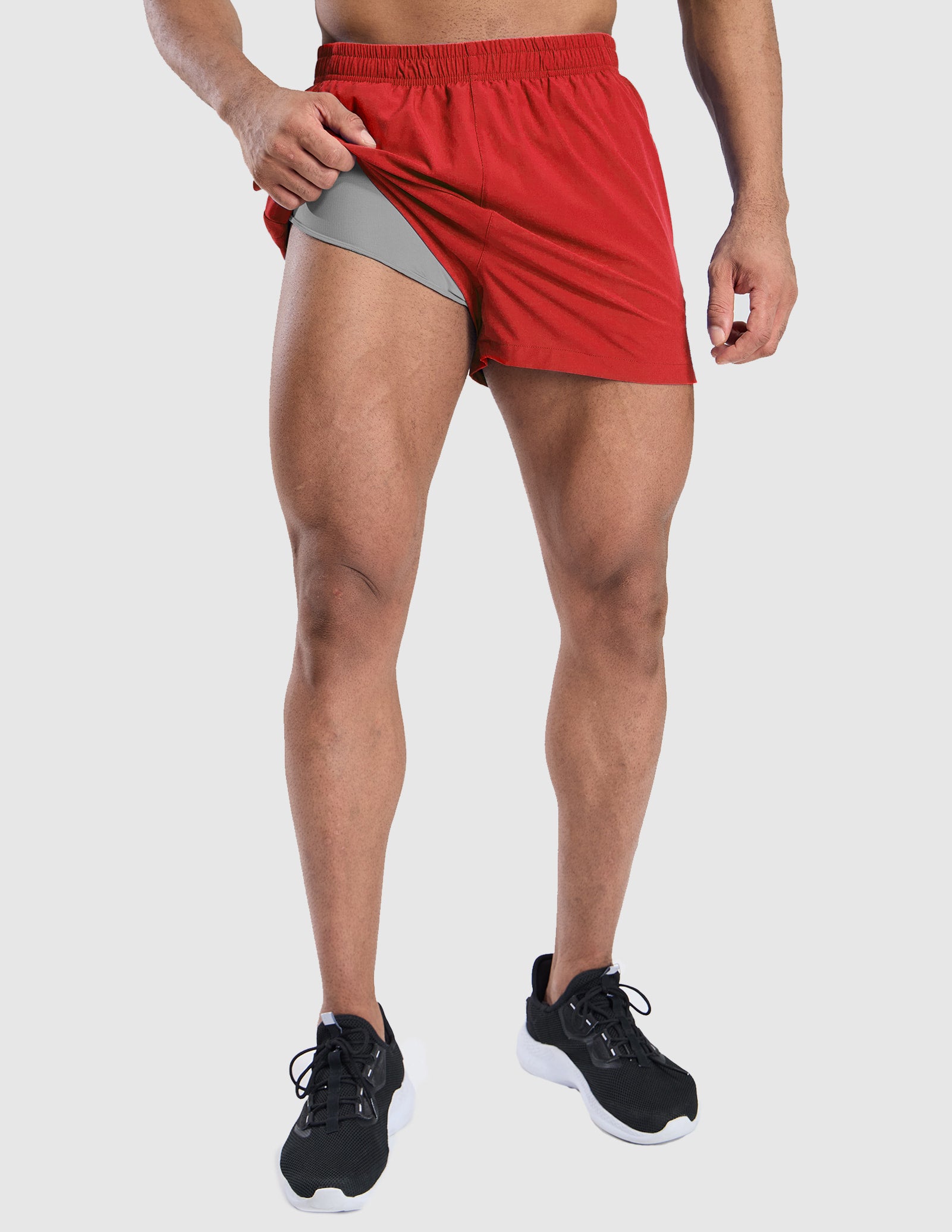 MIER Men's 3 Inch Running Shorts with Liner and Pockets Men's Shorts
