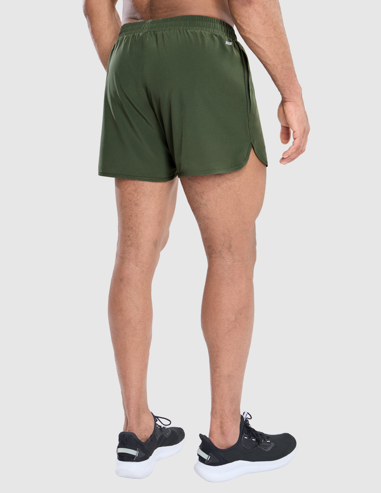 MIER Men's 3 Inch Marathon Running Shorts with Brief Liner Men's Shorts