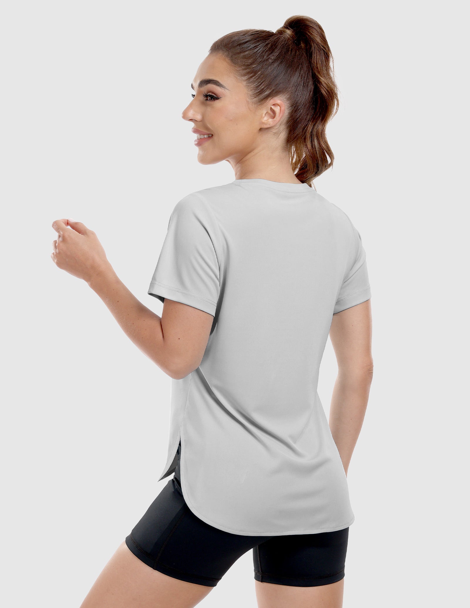 MIER Women's Lightweight Crew Neck Workout Shirt – UPF 50+ Sun Protection Women Active Shirt