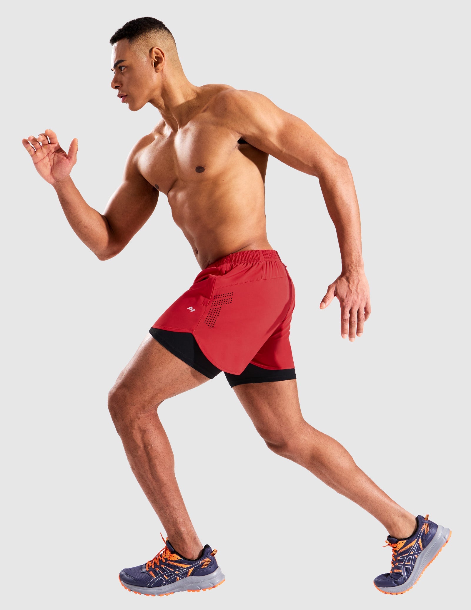 MIER Men’s 2-in-1 Running Shorts 5” Quick Dry with Compression Liner & 3 Pockets Men's Shorts