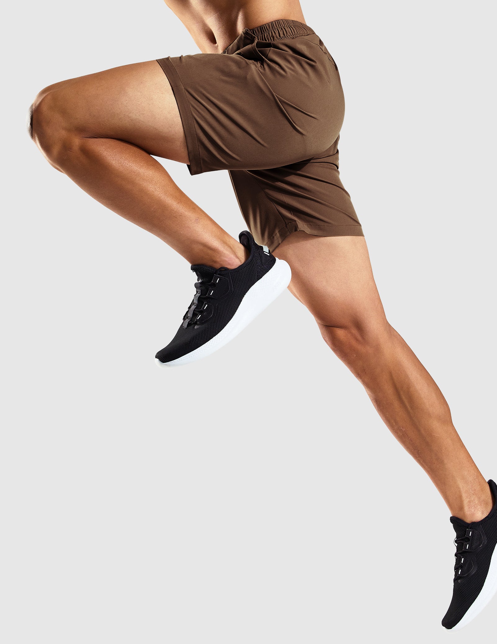 MIER Men's 7 Inch Active Running Shorts with Zipper Pockets Men's Shorts