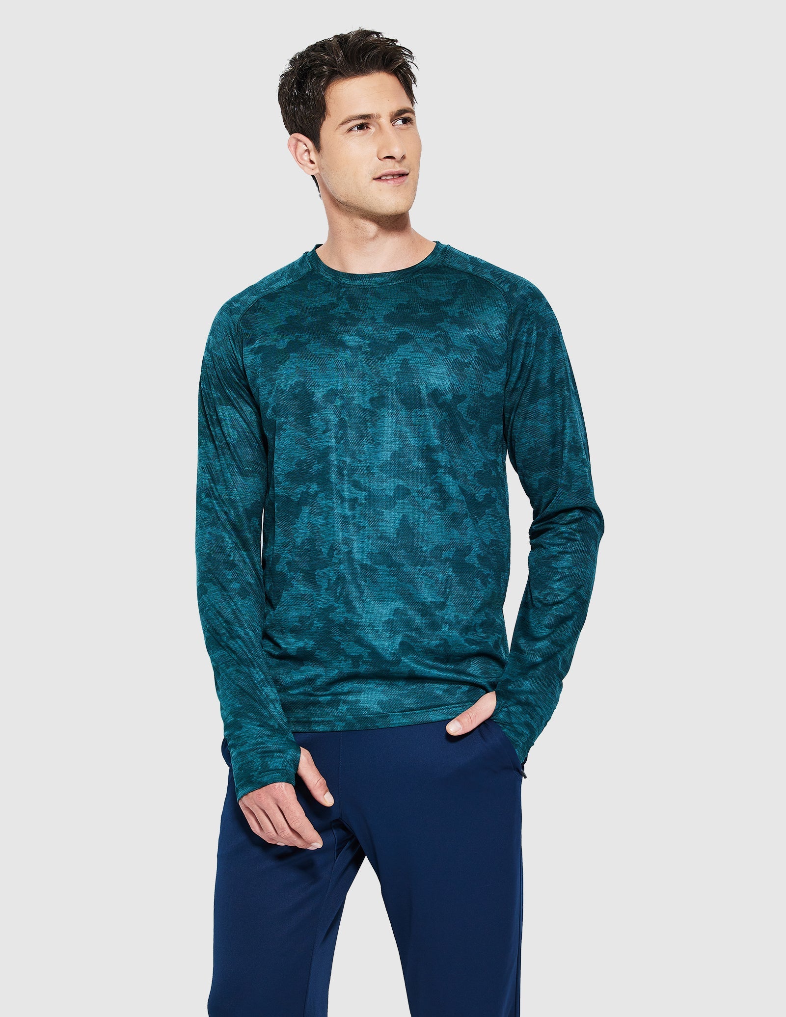 MIER Men’s Dry Fit Long Sleeve Athletic Running Shirts Men's T-Shirts