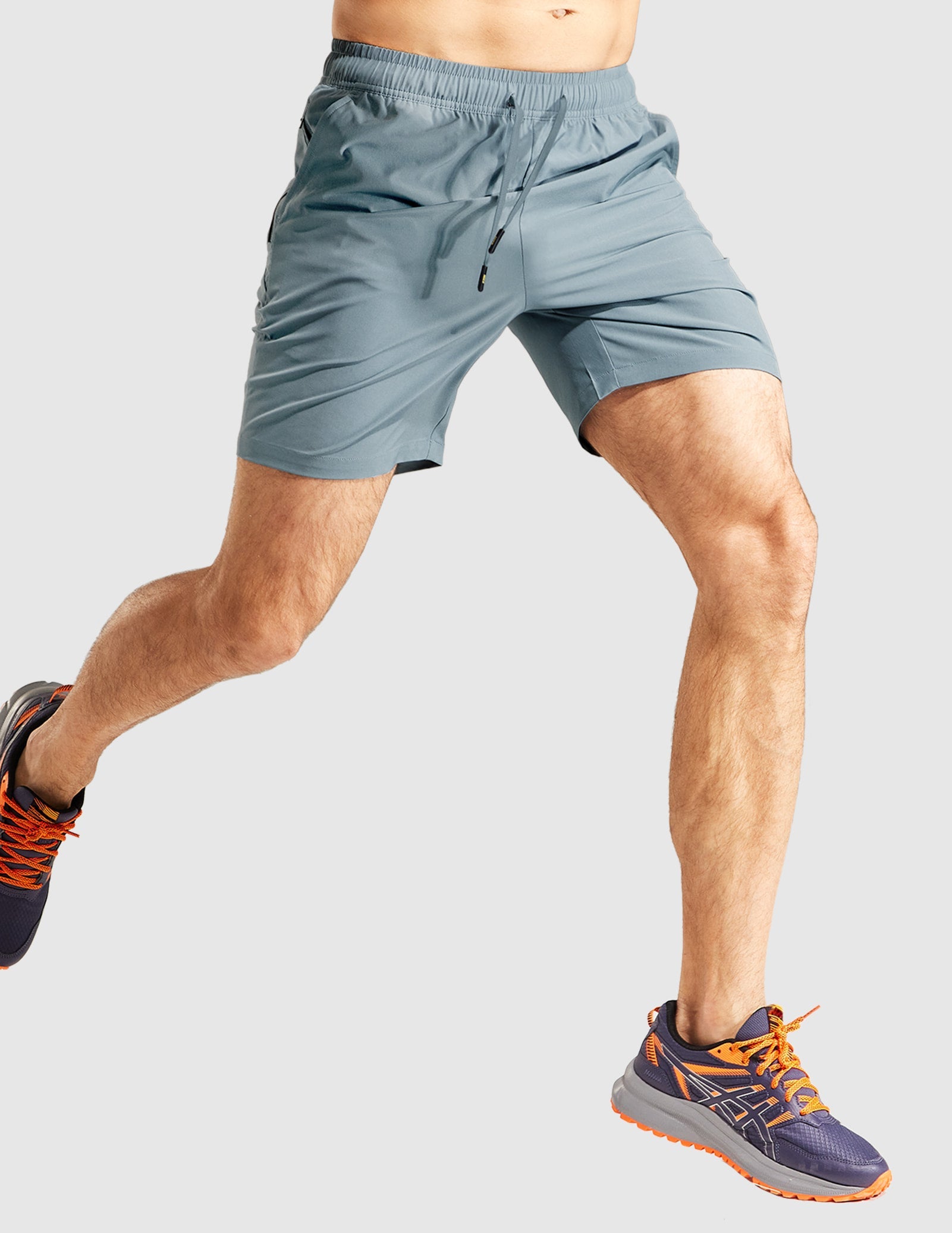 MIER Men's 7 Inch Active Running Shorts with Zipper Pockets Men's Shorts