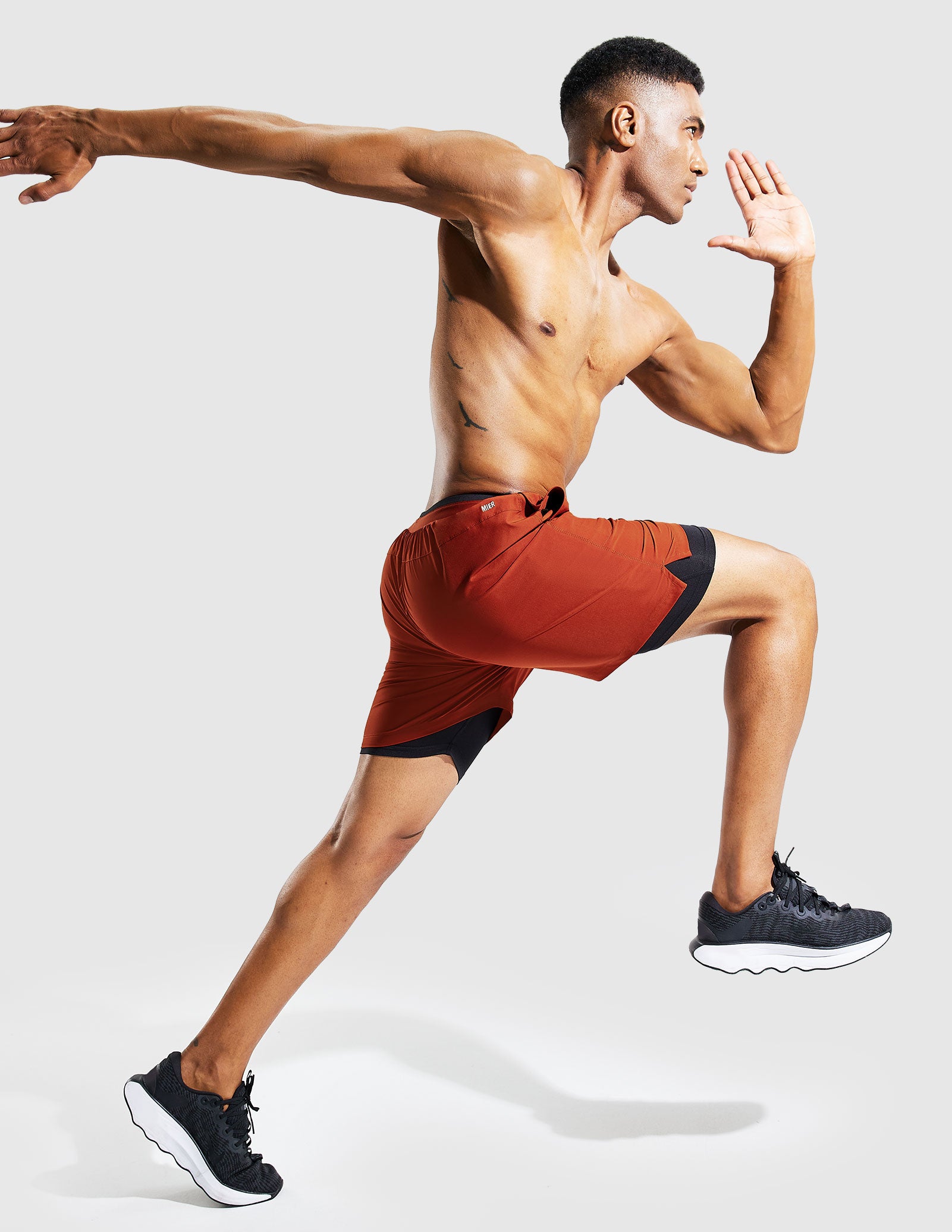 MIER Men's 2 in 1 Running Shorts with Liner 5 Inch Men's Shorts