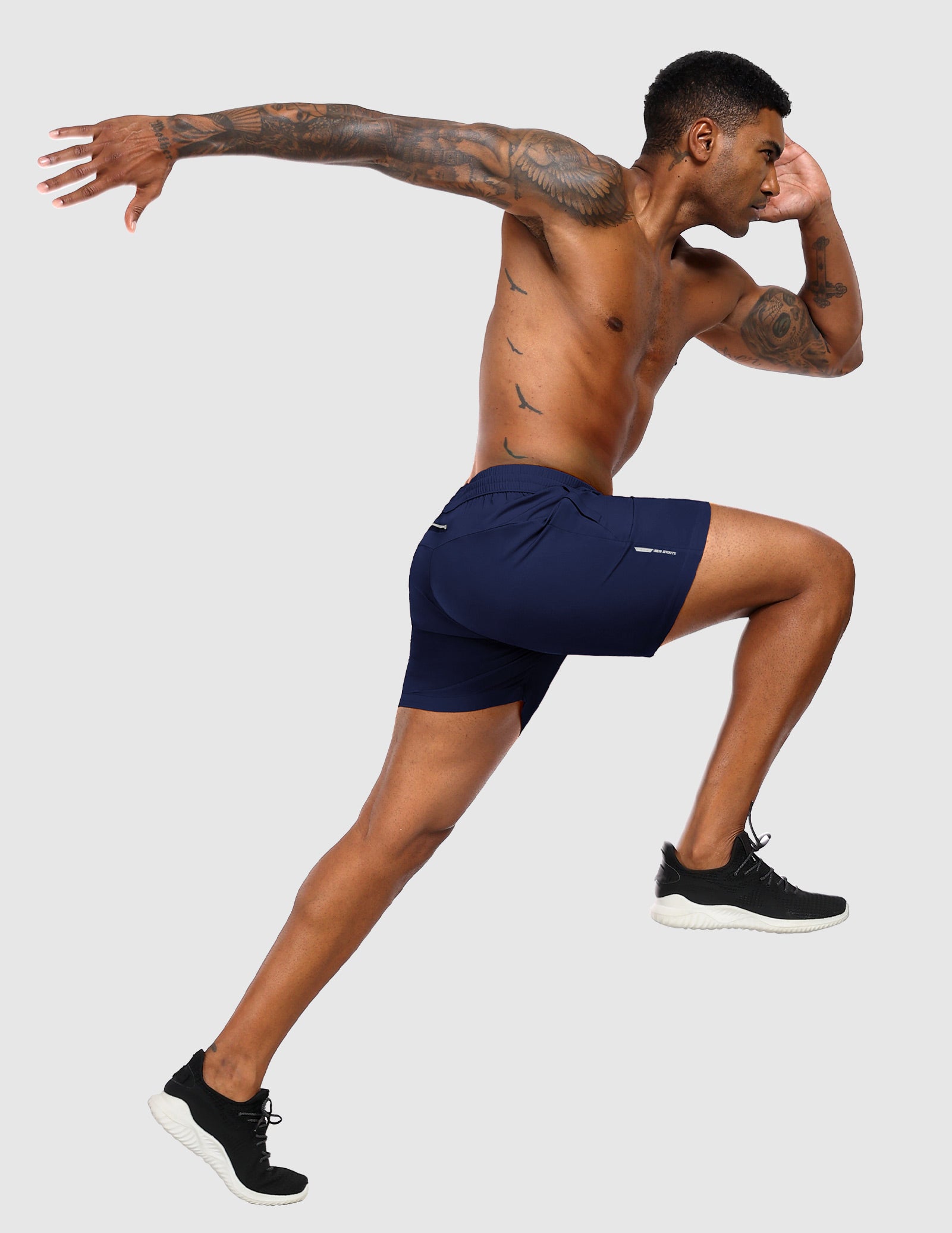 MIER Men's 5" Running Shorts with Phone Pockets, Quick-Dry Fit Men's Shorts