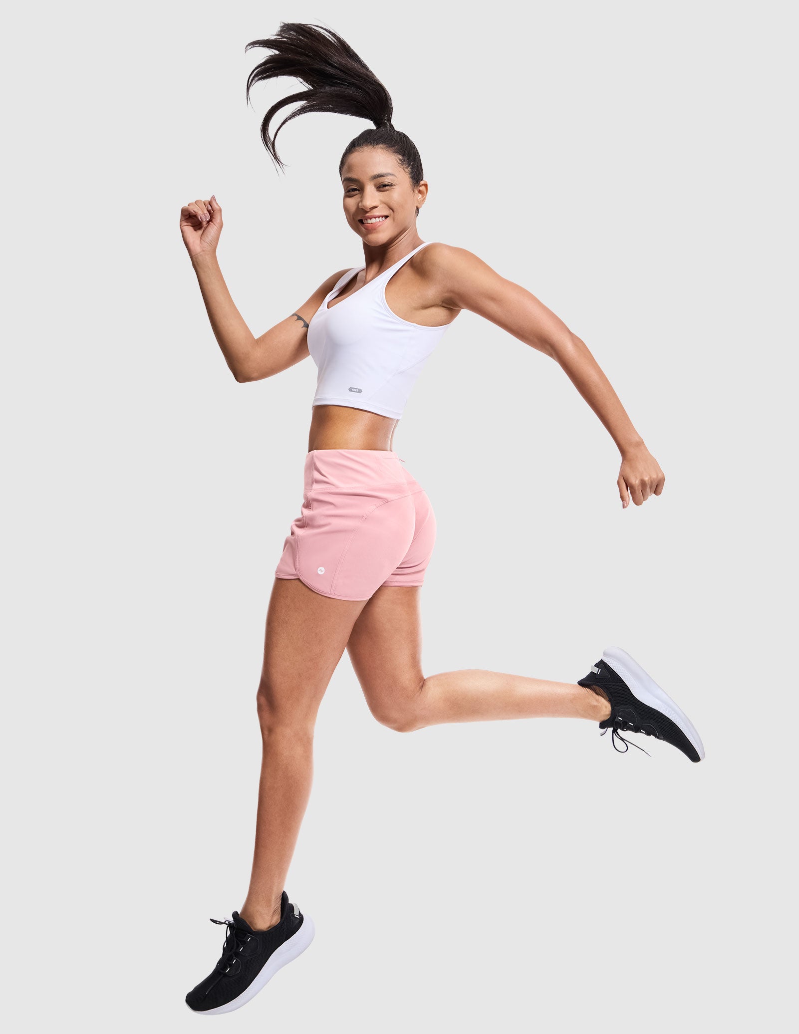 MIER Women's 2 in 1 Running Shorts with Liner and Zipper Pocket 3 Inch Women Shorts