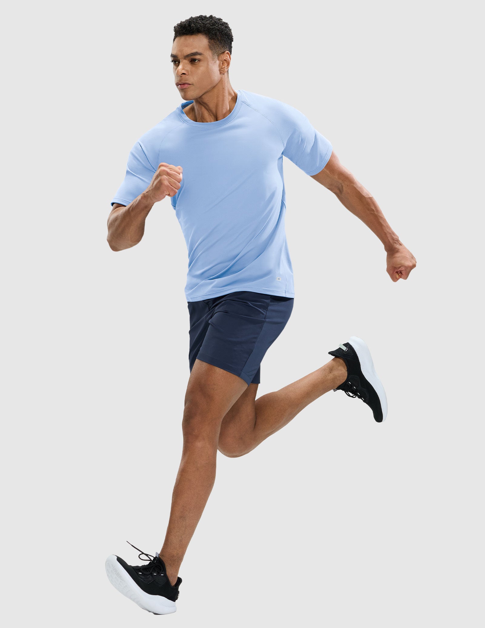 MIER Men's Workout T Shirts Stretchy Quick Dry and Moisture Wicking Men's T-Shirts