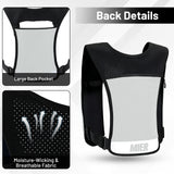 MIER Running Hydration Vest with 500ml Soft Flask Lightweight Reflective Vest Backpack for Women Men Running Vest
