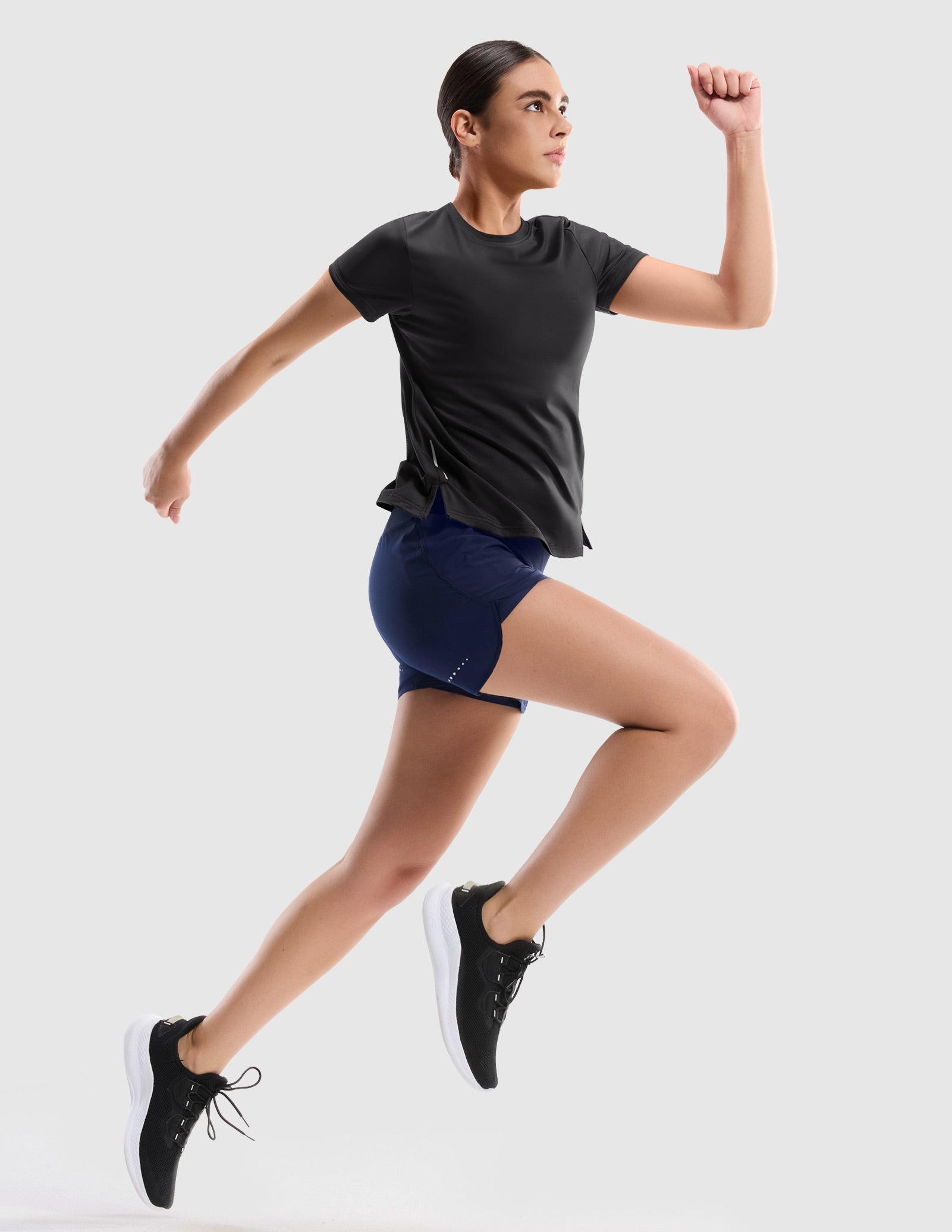 MIER Women’s Running Shirt COOLMAX Quick-Dry Workout Tee Women Active Shirt