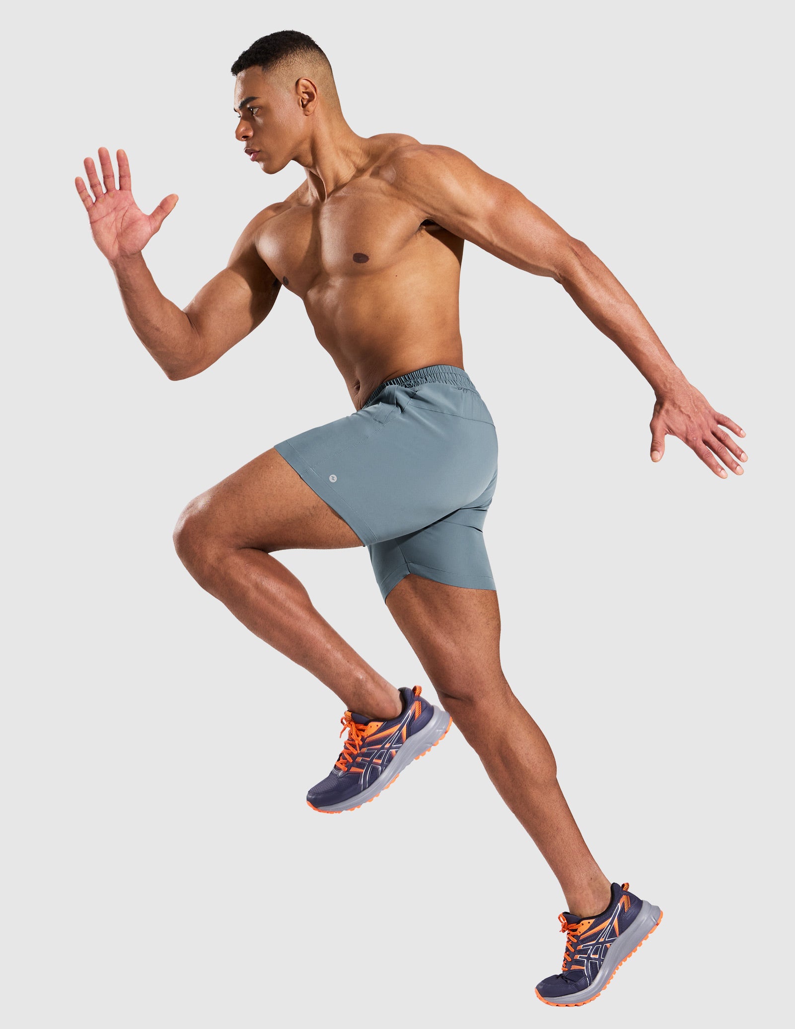 MIER 5" Running Gym Shorts for Men Quick Dry with Zipper Pockets Men's Shorts
