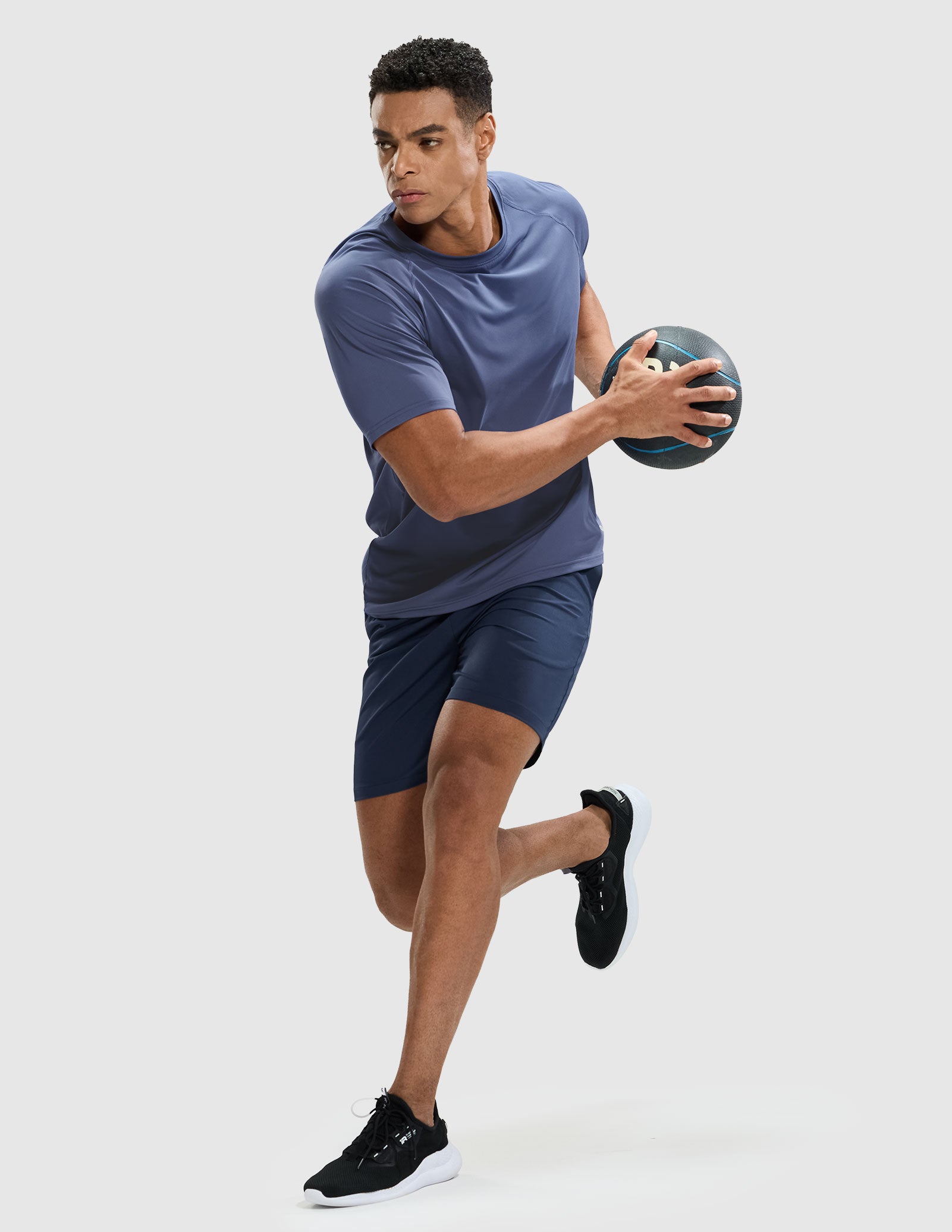 MIER Men's Workout T Shirts Stretchy Quick Dry and Moisture Wicking Men's T-Shirts
