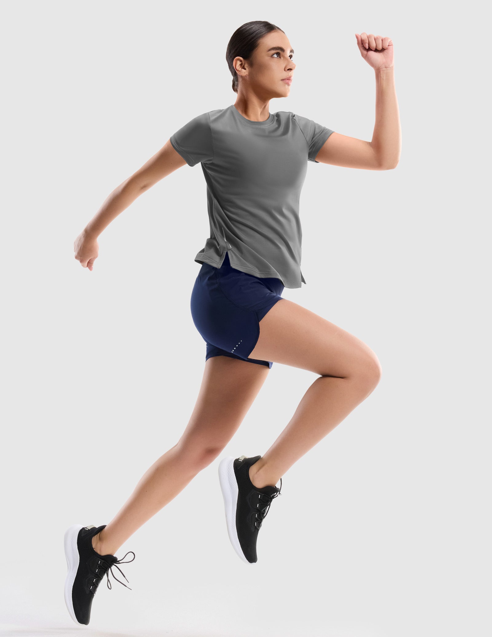 MIER Women’s Running Shirt COOLMAX Quick-Dry Workout Tee Women Active Shirt