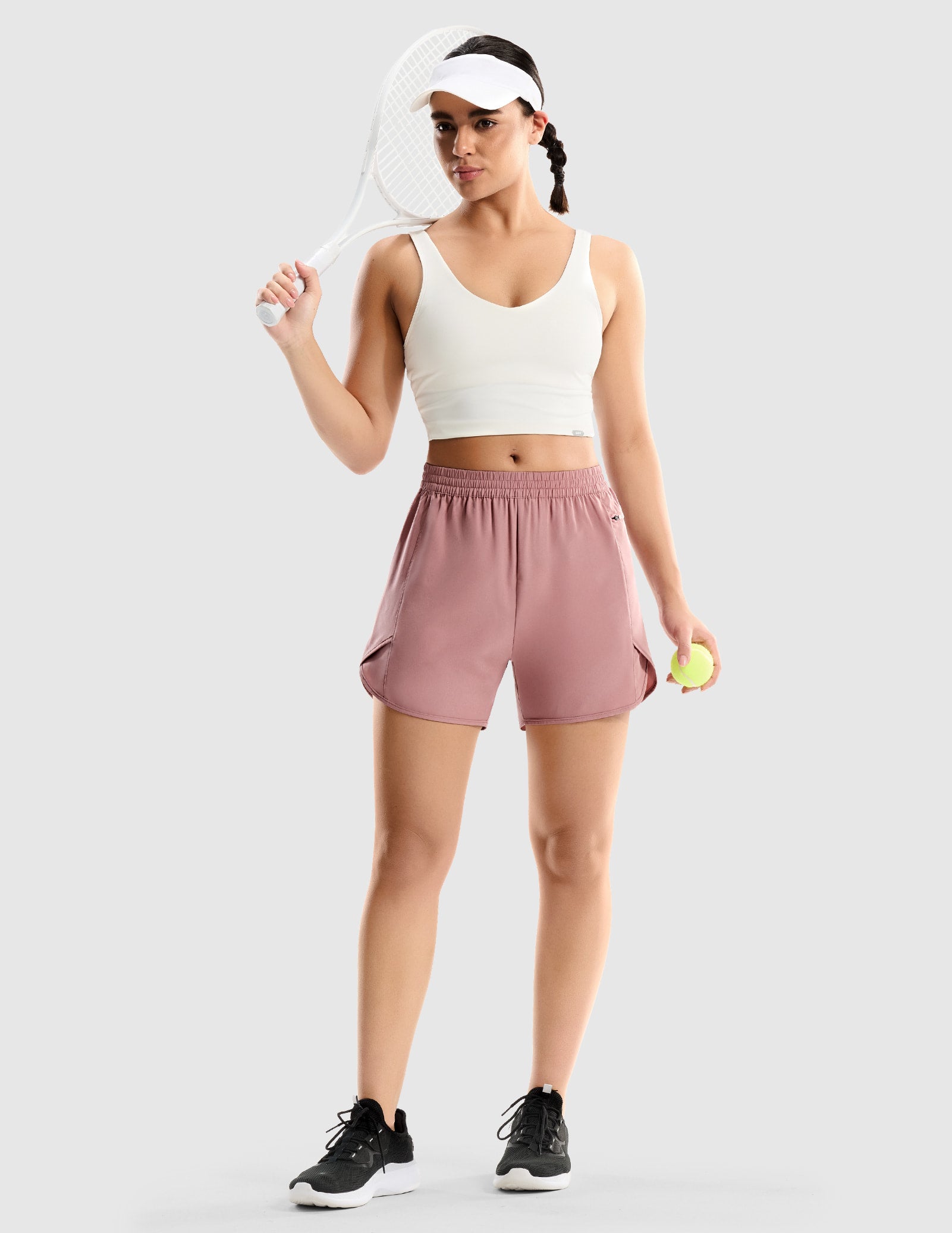 MIER Women’s Running Shorts with Phone Pocket 4” Quick Dry Women Shorts
