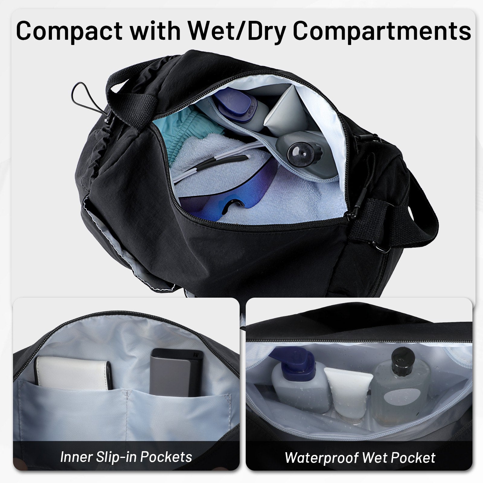 MIER Women's Gym Bag & Sports Duffel with Wet Pocket Gym Duffel Bag