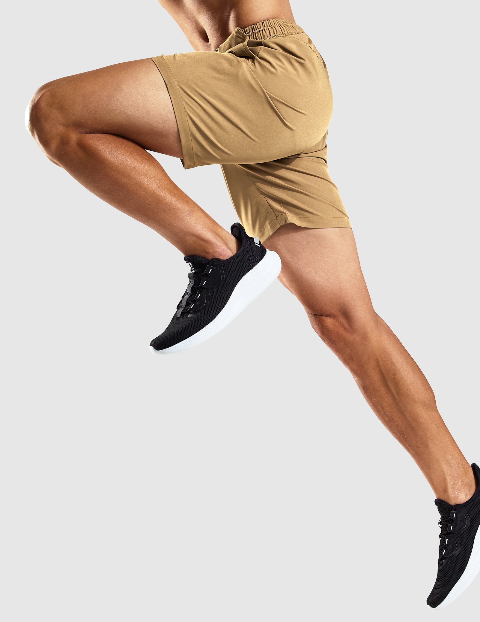 MIER Men's 7 Inch Active Running Shorts with Zipper Pockets Men's Shorts