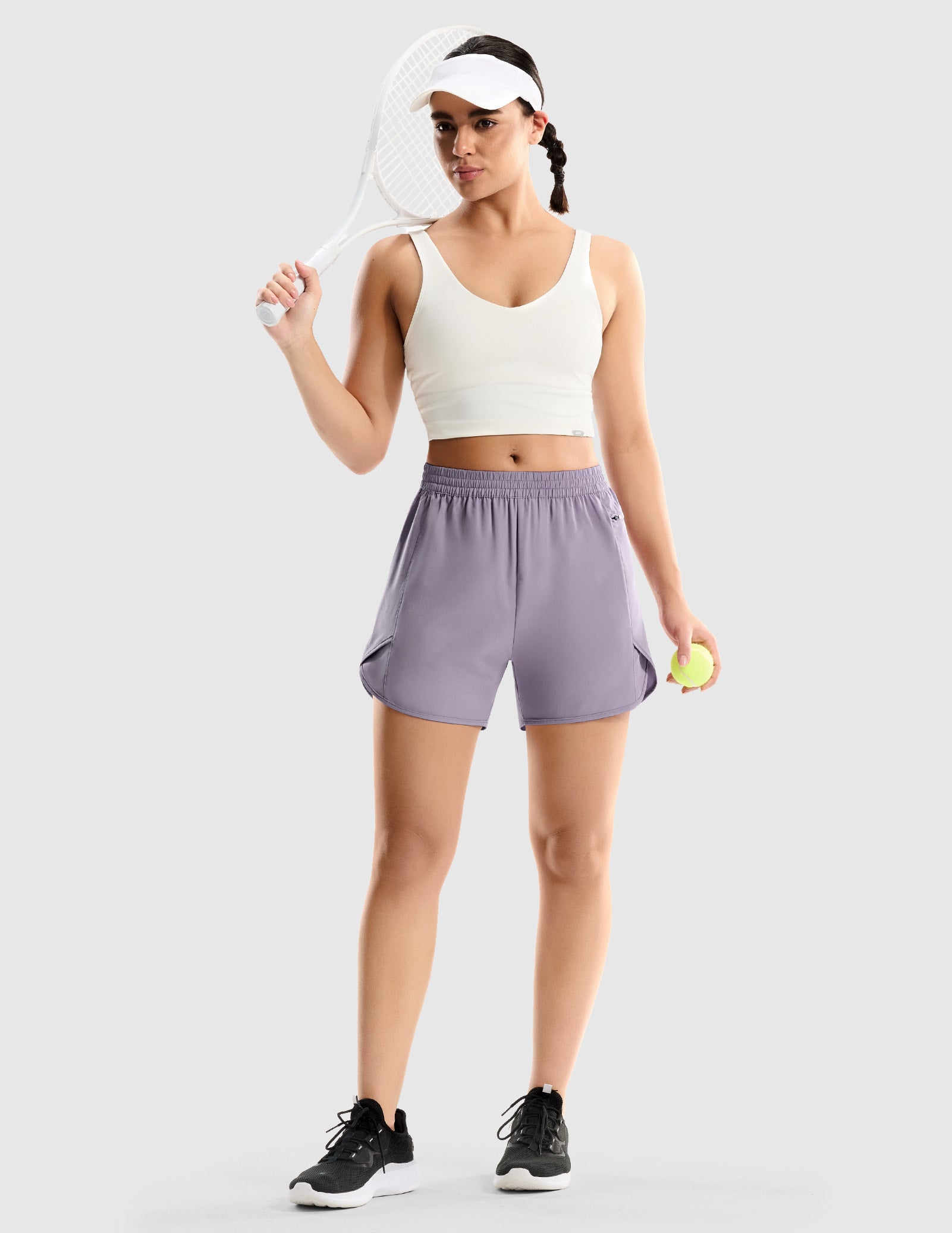 MIER Women’s Running Shorts with Phone Pocket 4” Quick Dry Women Shorts