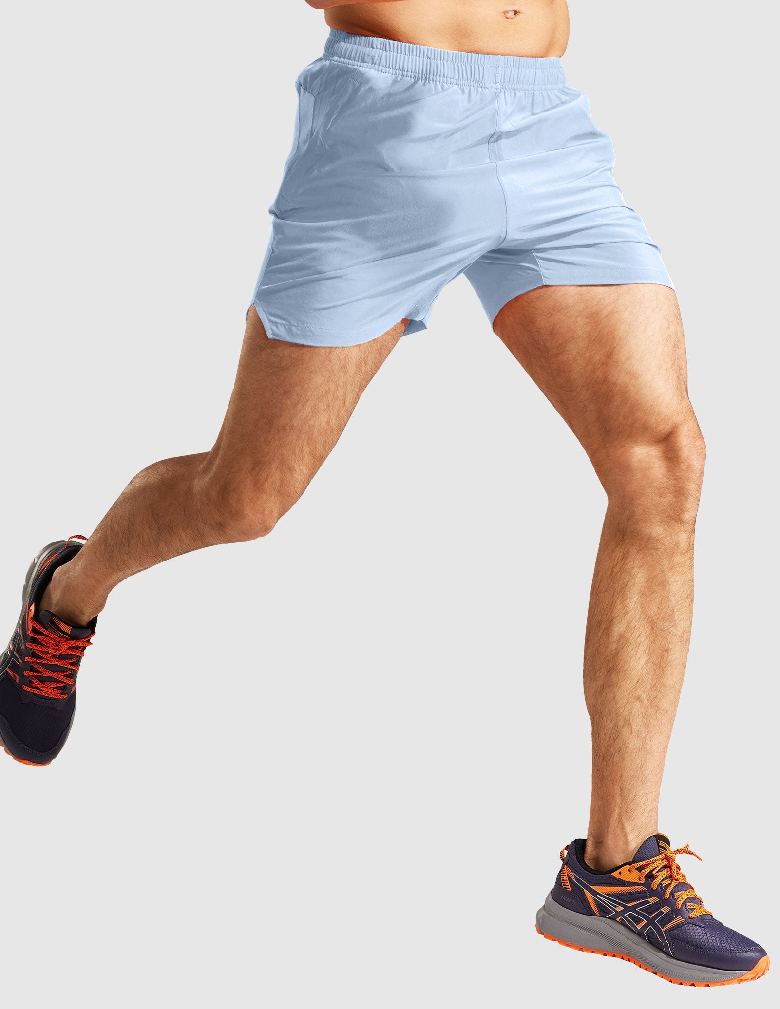 MIER Men's 5 Inch Running Shorts with Zipper Pockets Men's Shorts