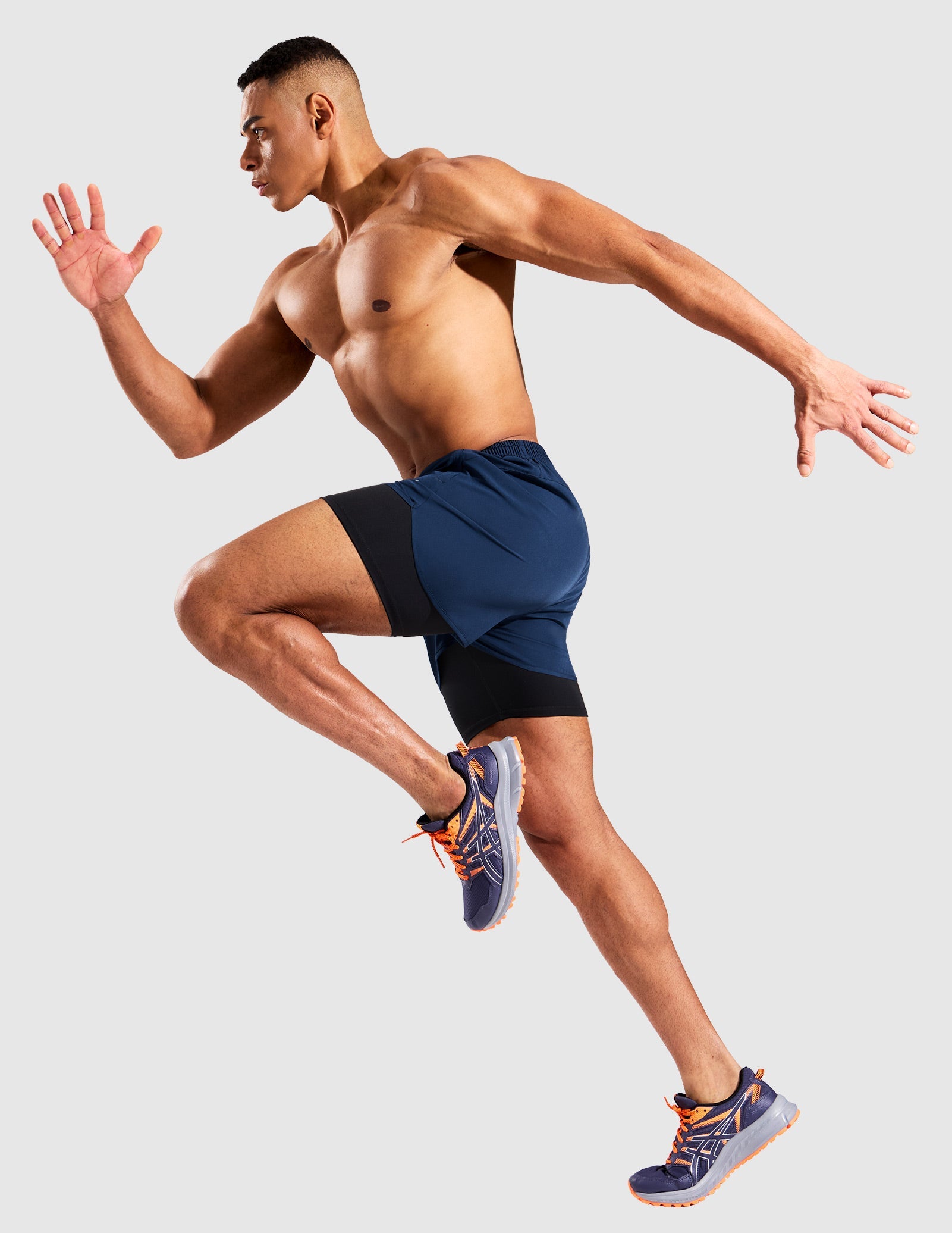 MIER Men’s 2-in-1 Running Shorts 5” Quick Dry with Compression Liner & 3 Pockets Men's Shorts