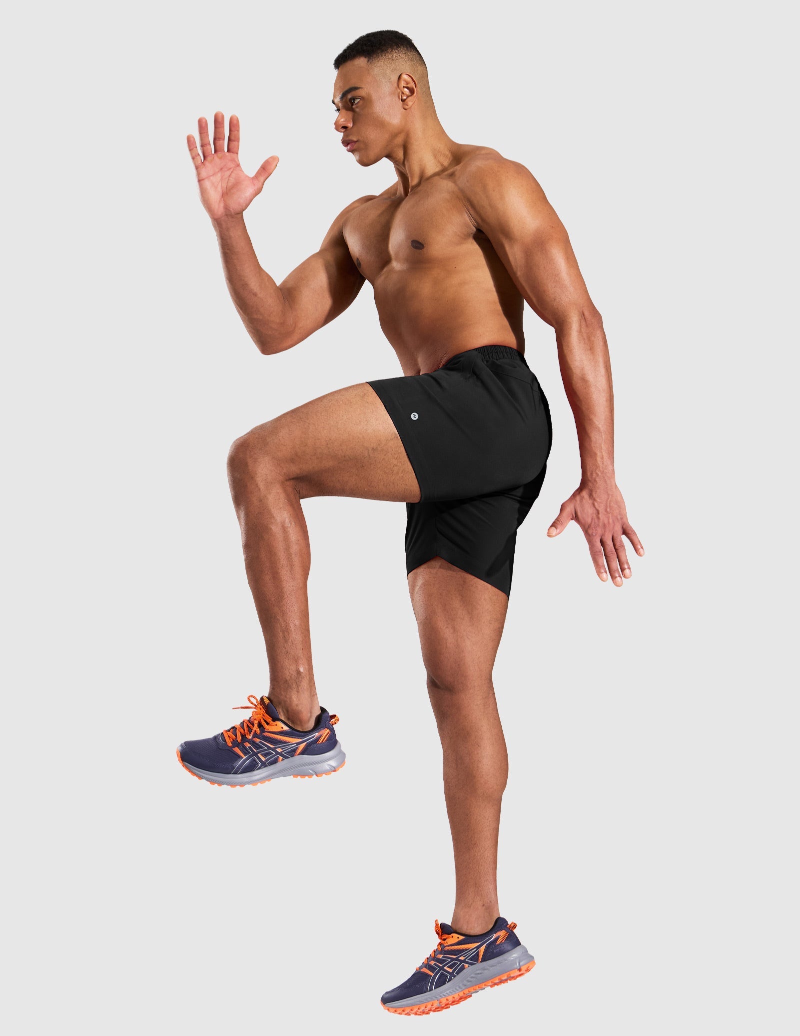 MIER 5" Running Gym Shorts for Men Quick Dry with Zipper Pockets Men's Shorts