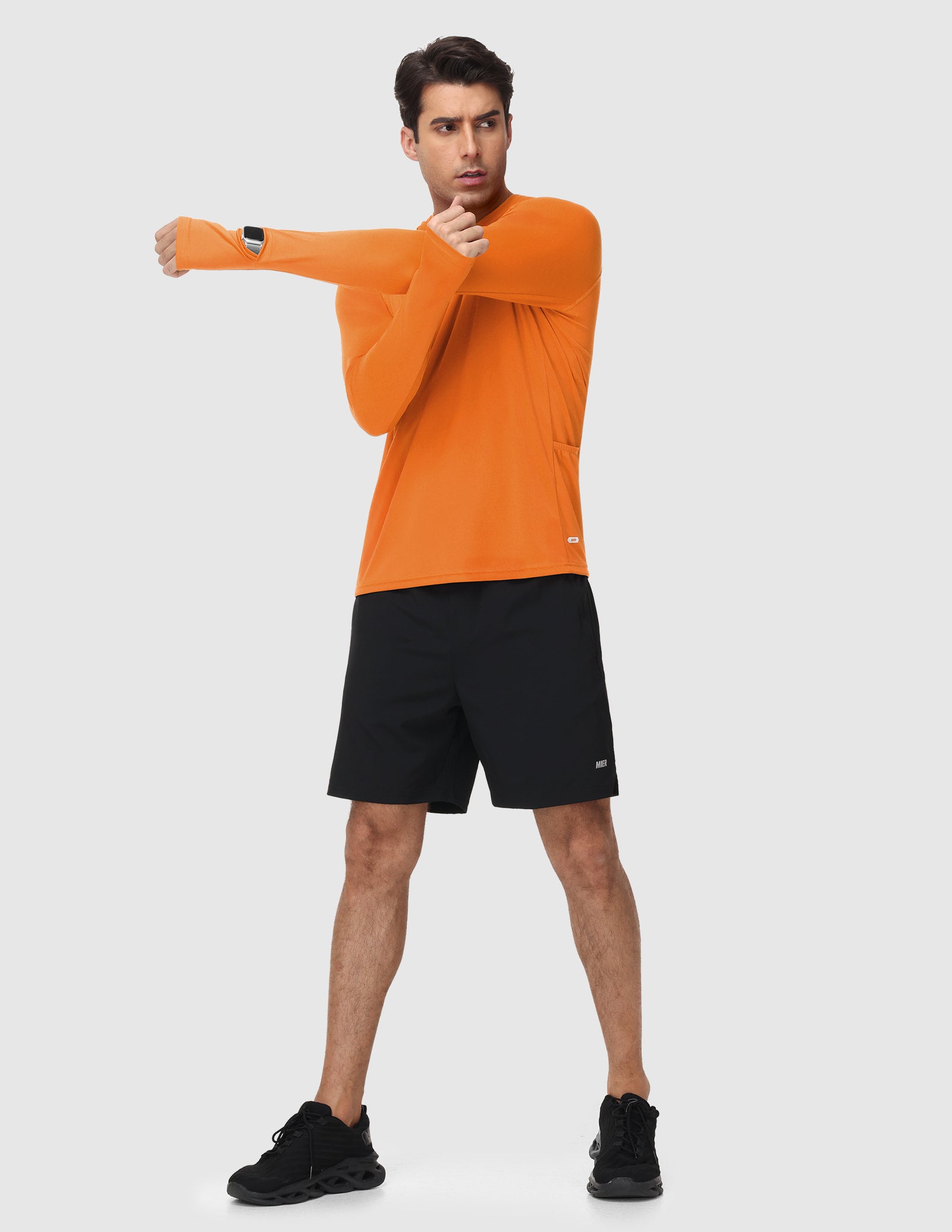 MIER Men's UPF 50+ Running Hoodie Lightweight Sun Protection Shirt Men's T-Shirts