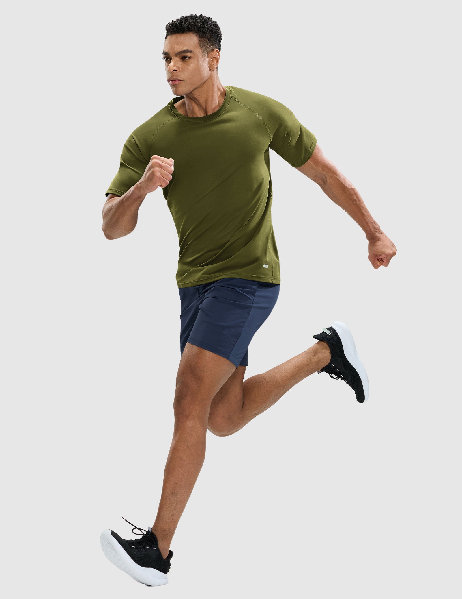 MIER Men's Workout T Shirts Stretchy Quick Dry and Moisture Wicking Men's T-Shirts