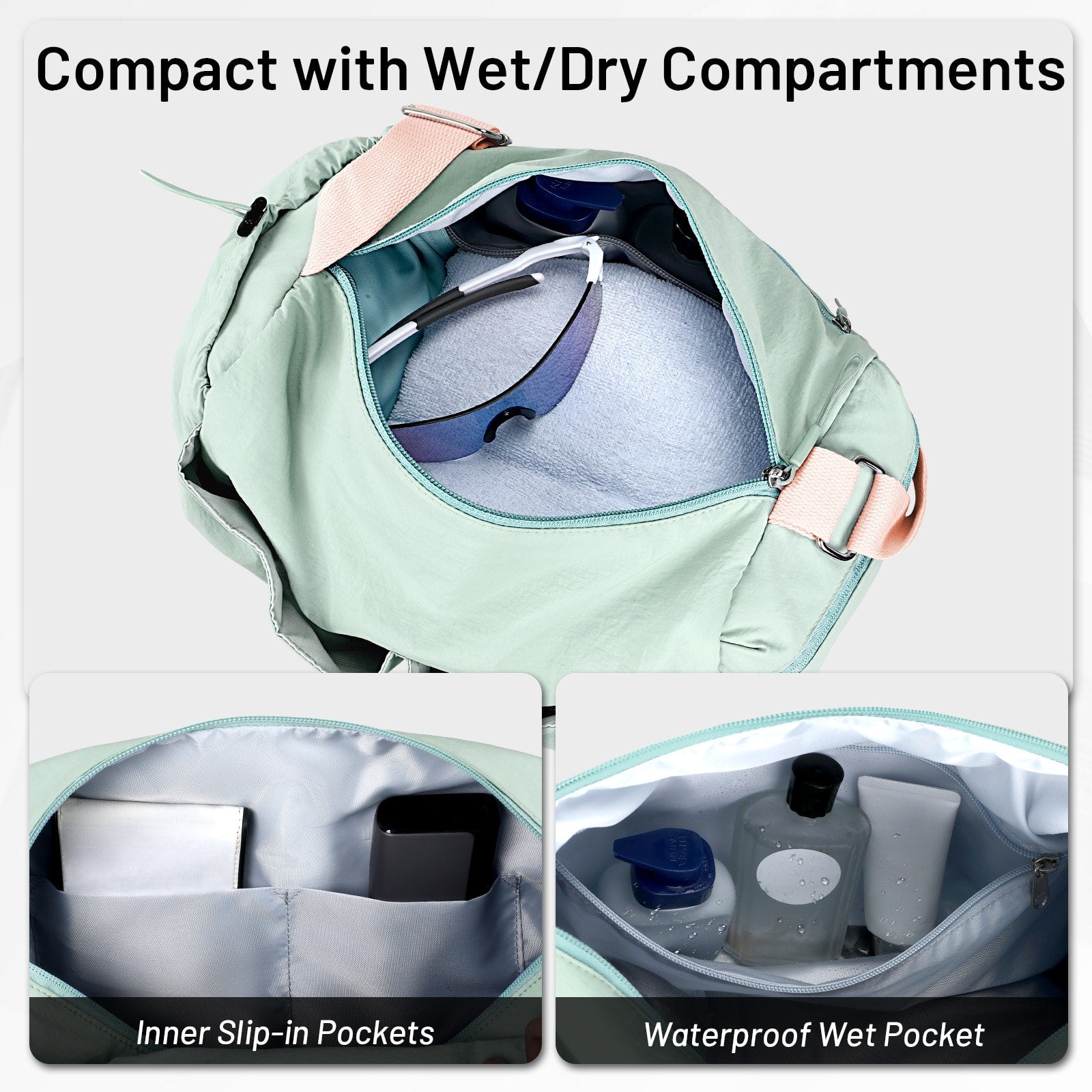 MIER Women's Gym Bag & Sports Duffel with Wet Pocket Gym Duffel Bag