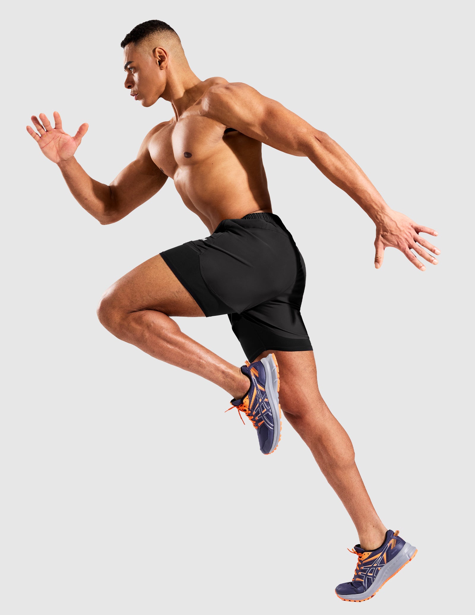 MIER Men’s 2-in-1 Running Shorts 5” Quick Dry with Compression Liner & 3 Pockets Men's Shorts