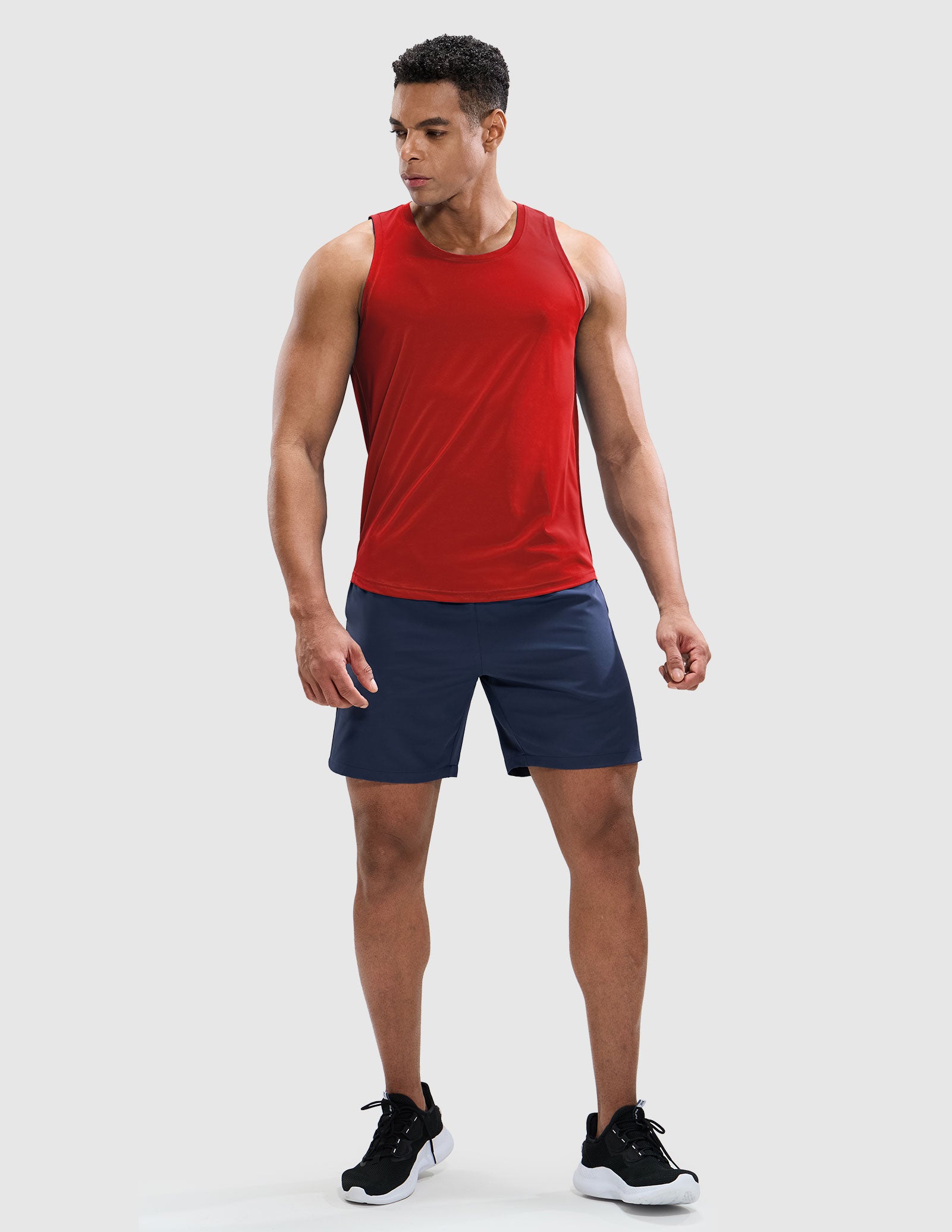 MIER Men’s Sleeveless Running Shirt Breathable and Sweat Wicking Men's Tank Top
