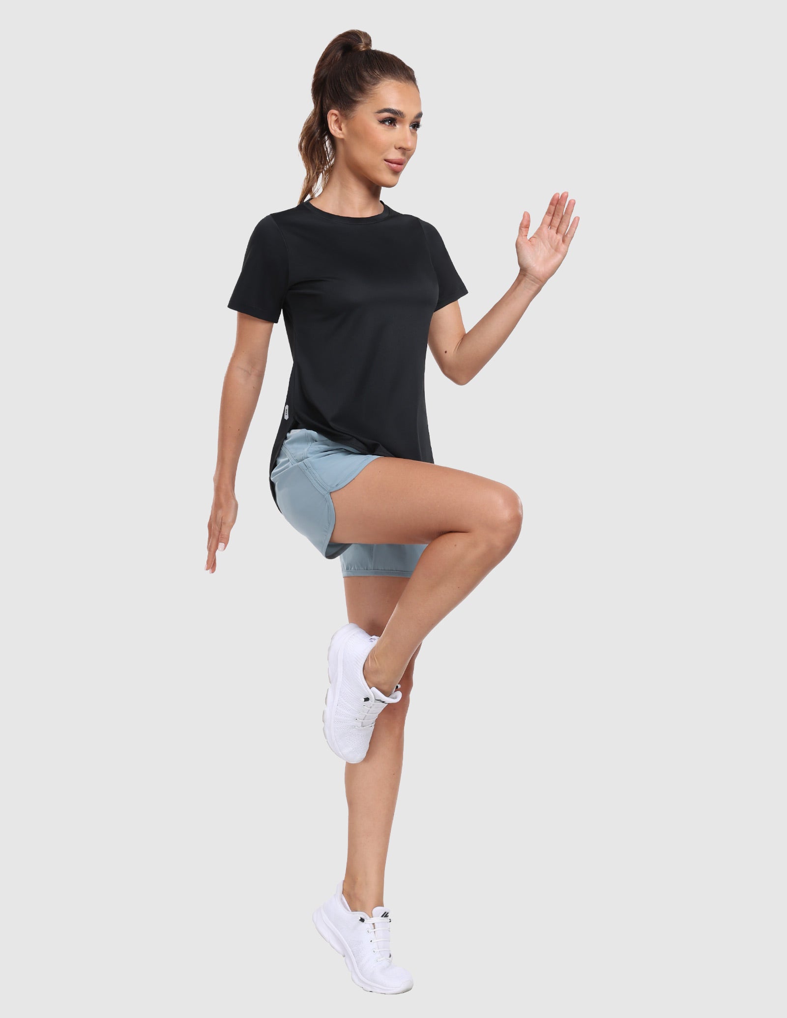 MIER Women's Lightweight Crew Neck Workout Shirt – UPF 50+ Sun Protection Women Active Shirt
