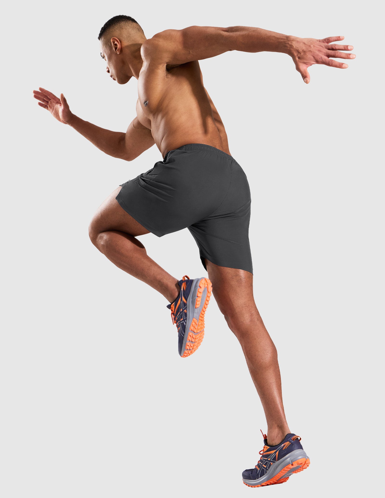 MIER Men’s 5” Running Shorts Quick Dry with Zipper Pockets, No Liner Men's Shorts