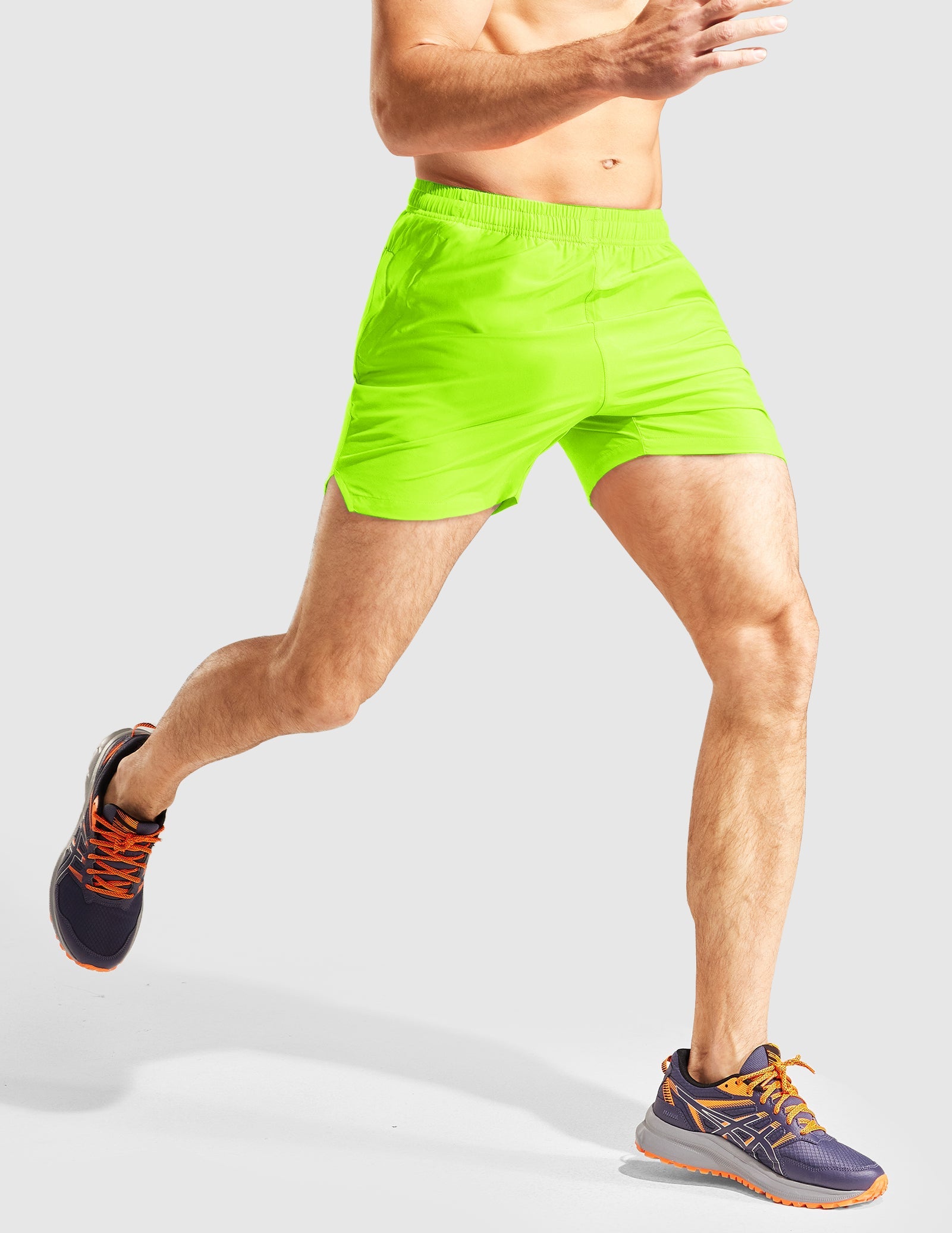 MIER Men's 5 Inch Running Shorts with Zipper Pockets Men's Shorts