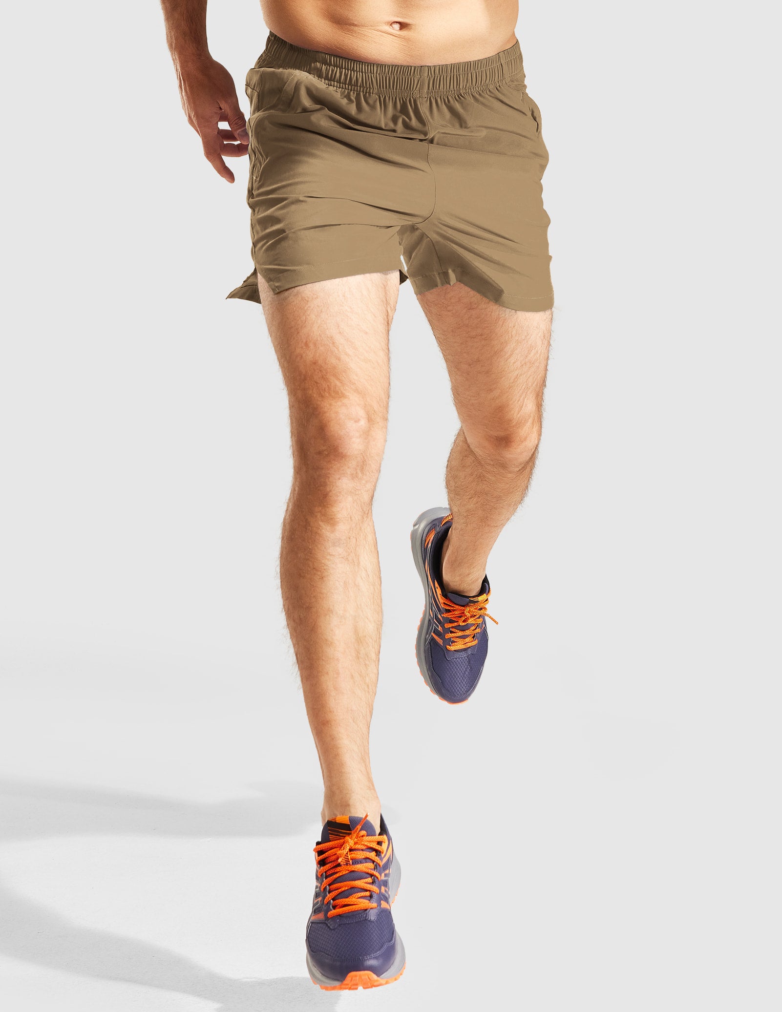 MIER Men's 5 Inch Running Shorts with Zipper Pockets Men's Shorts