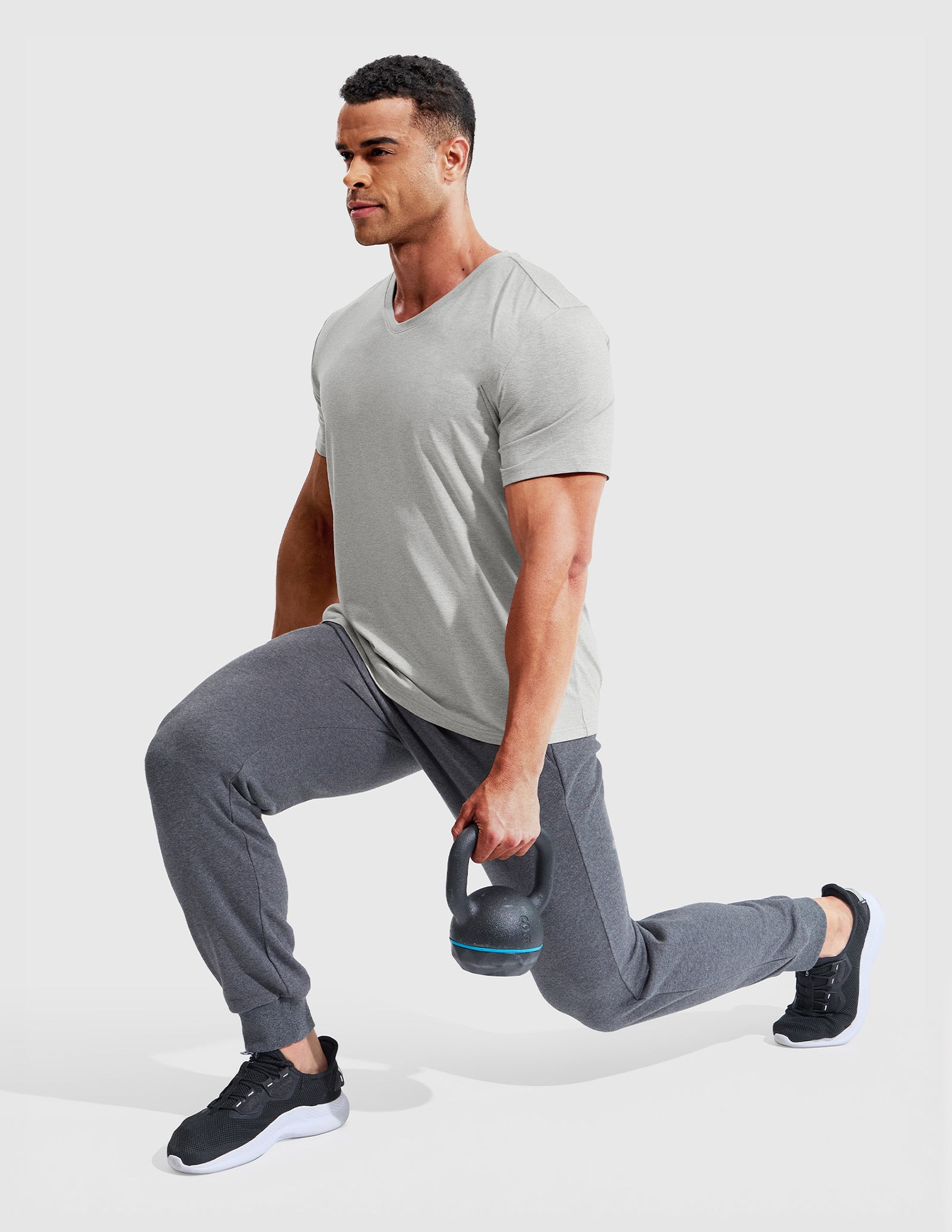 MIER Men’s Buttery Soft Dry Fit V-Neck Workout T-Shirt Men's Shirt