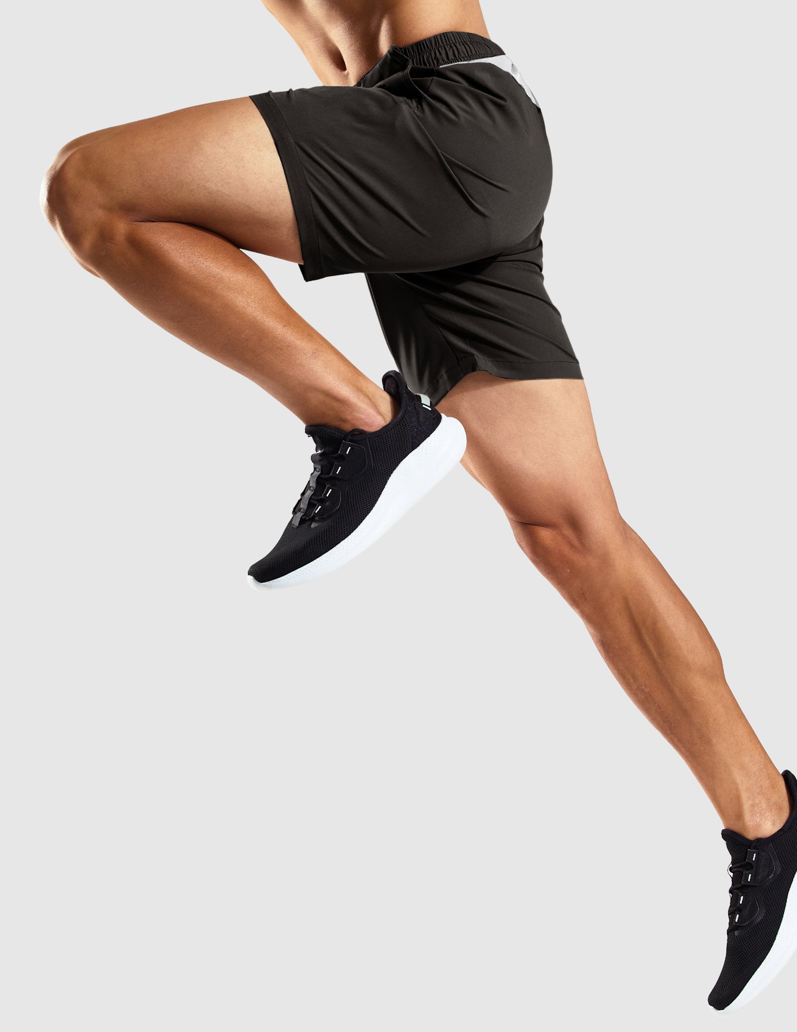 MIER Men's 7 Inch Active Running Shorts with Zipper Pockets Men's Shorts
