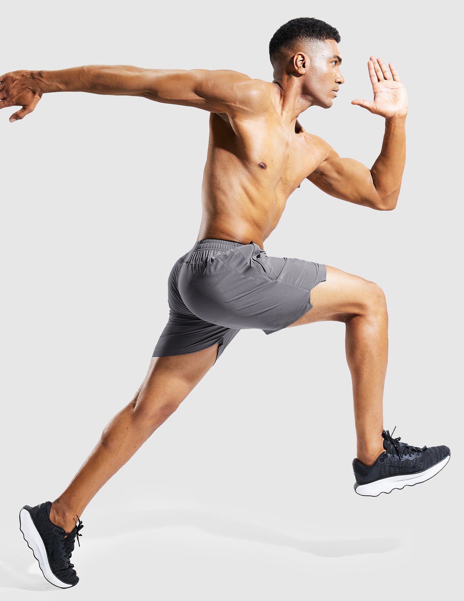 MIER Men's 5 Inch Running Shorts with Zipper Pockets Men's Shorts